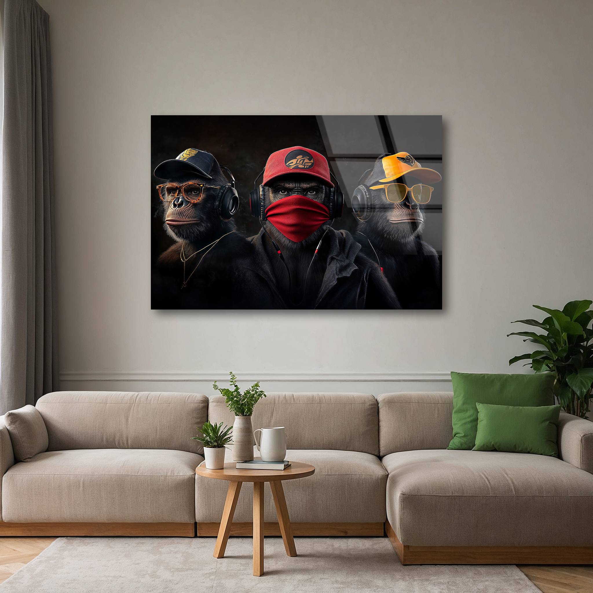 Three Wise Monkeys Pop Art | Premium HD Metal Wall Art - DezignArt
