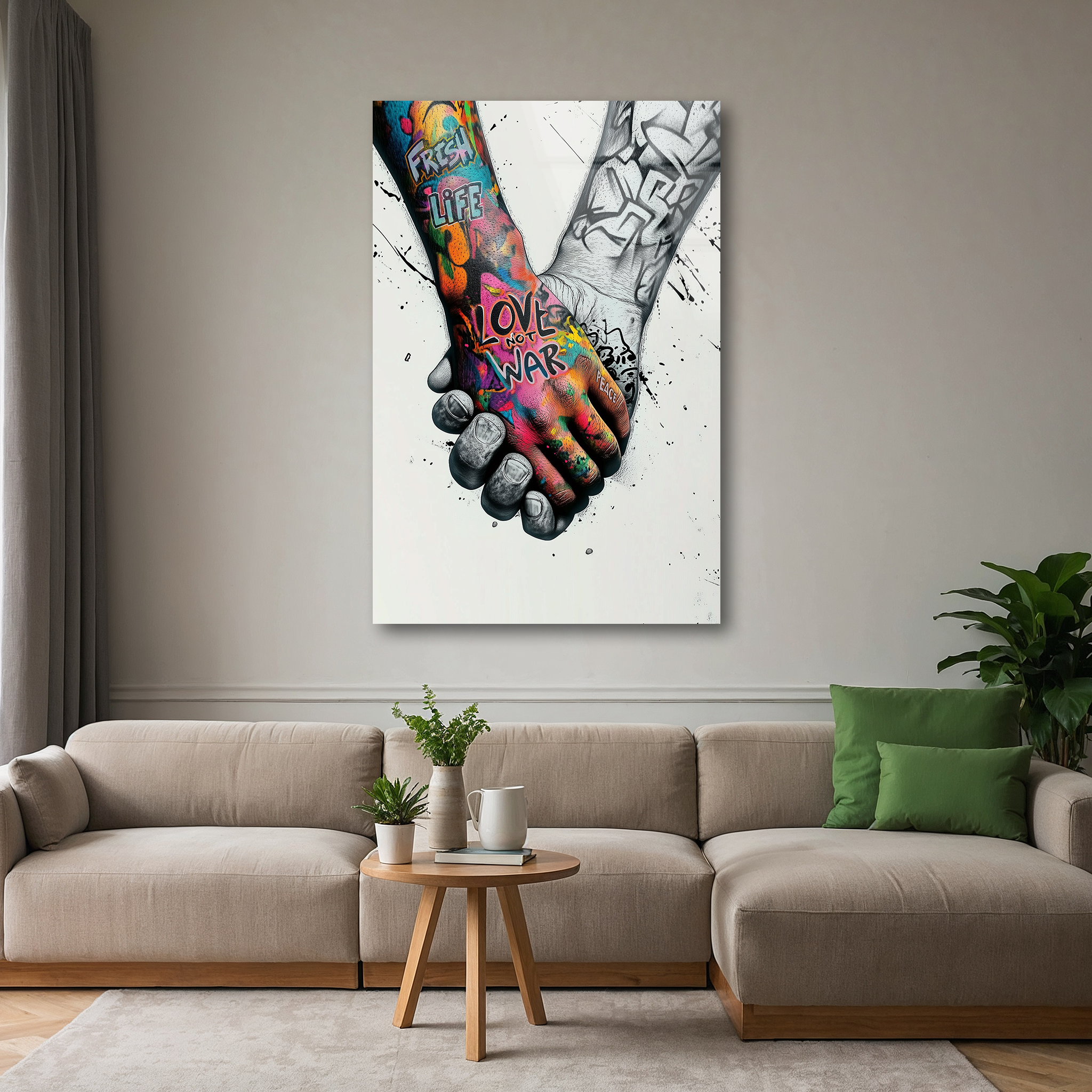 Handhold Pop Art | Premium HD Metal Wall Art