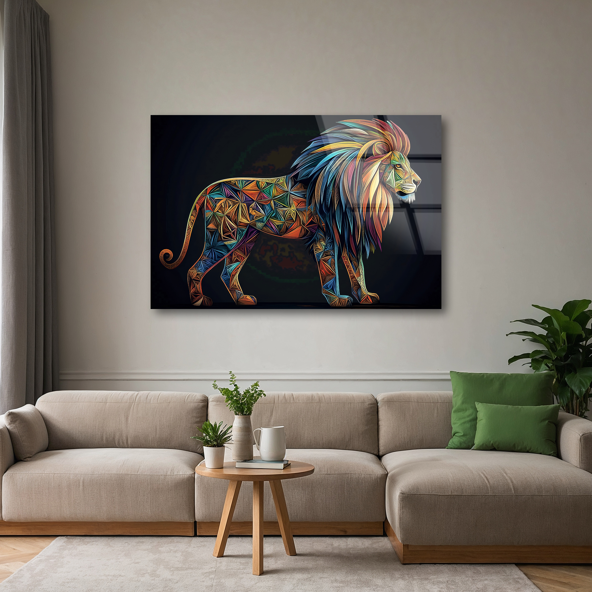 Lion Pop Art | Premium HD Metal Wall Art - DezignArt