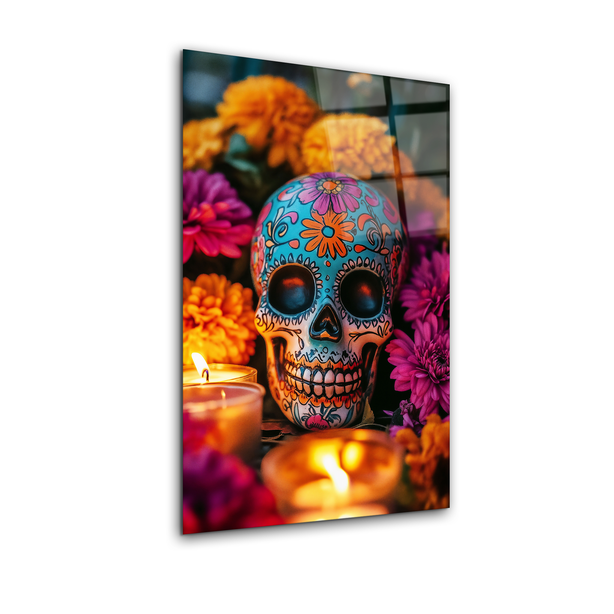 Colorful Skull | Premium HD Metal Wall Art