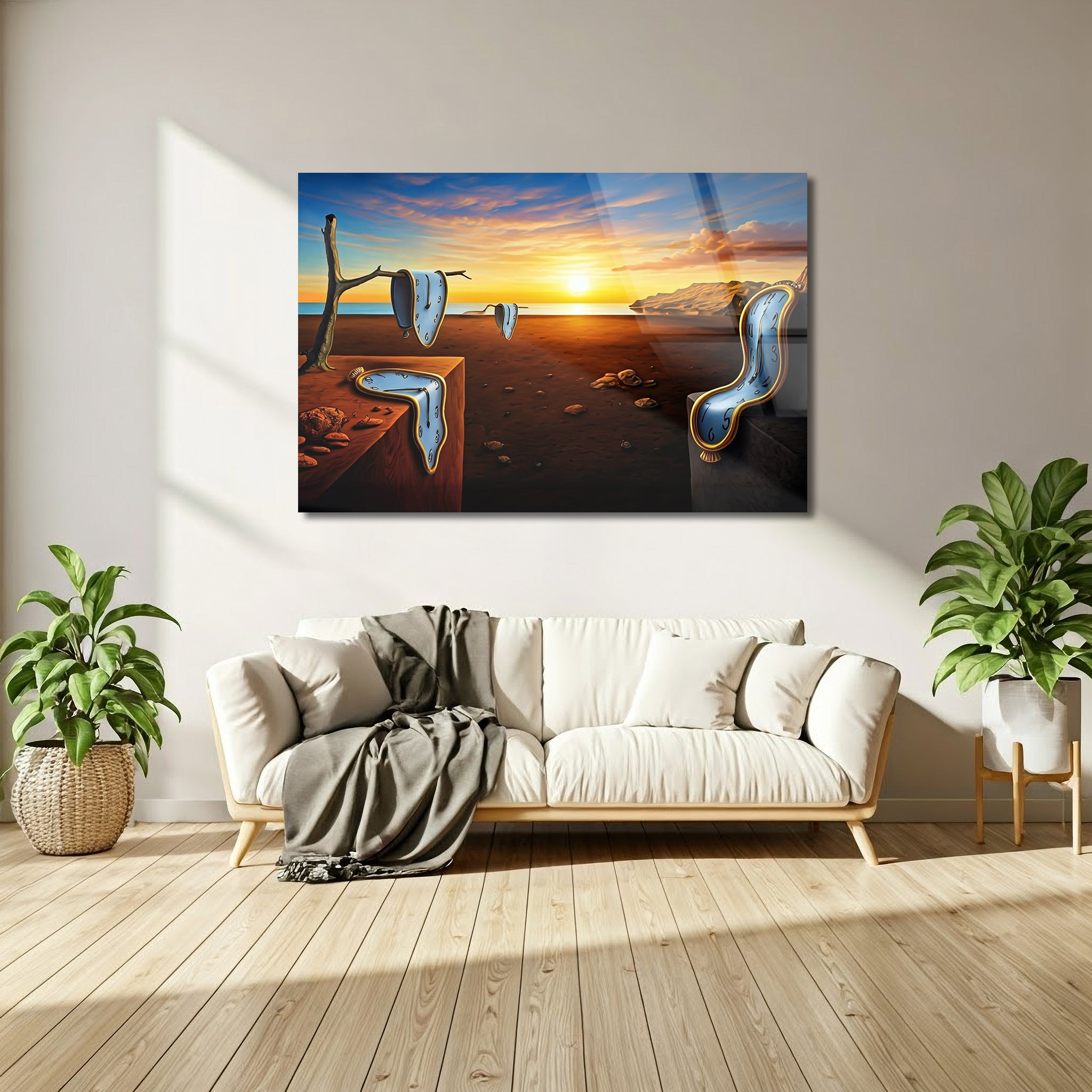 Melting Time Inspired by Salvador Dalí | Premium HD Metal Wall Art