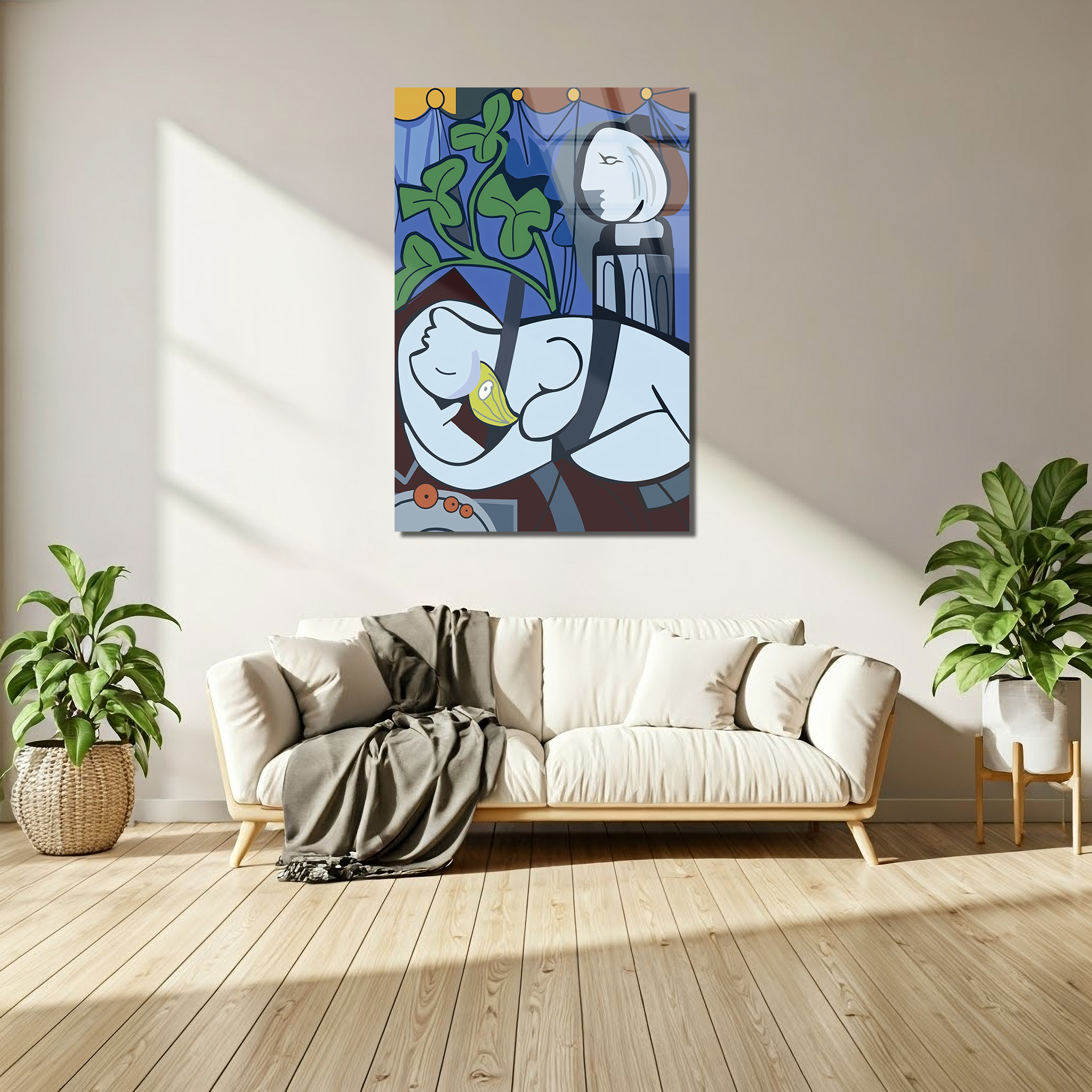 Nude, Green Leaves and Bust by Pablo Picasso | Premium HD Metal Wall Art