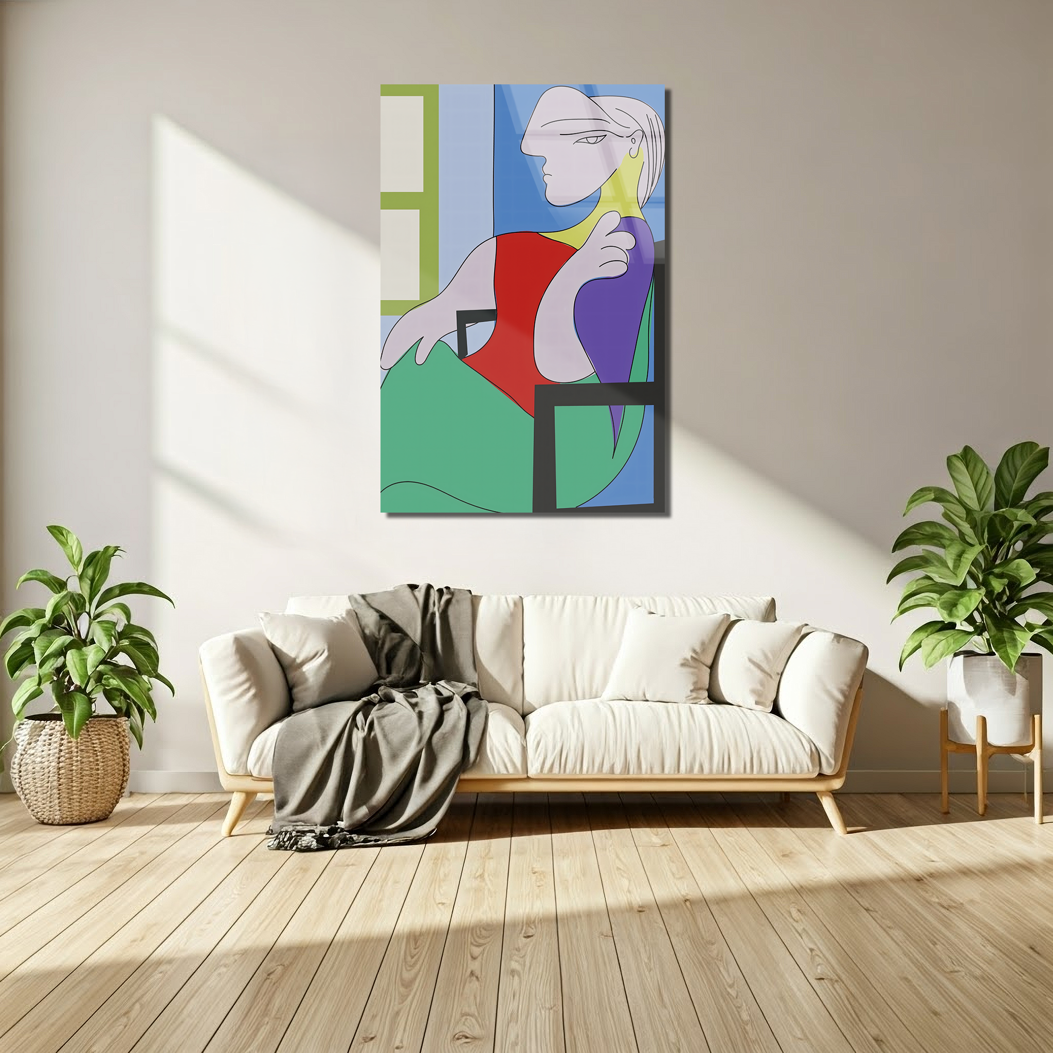 Woman Sitting by the Window by Pablo Picasso | Premium HD Metal Wall Art