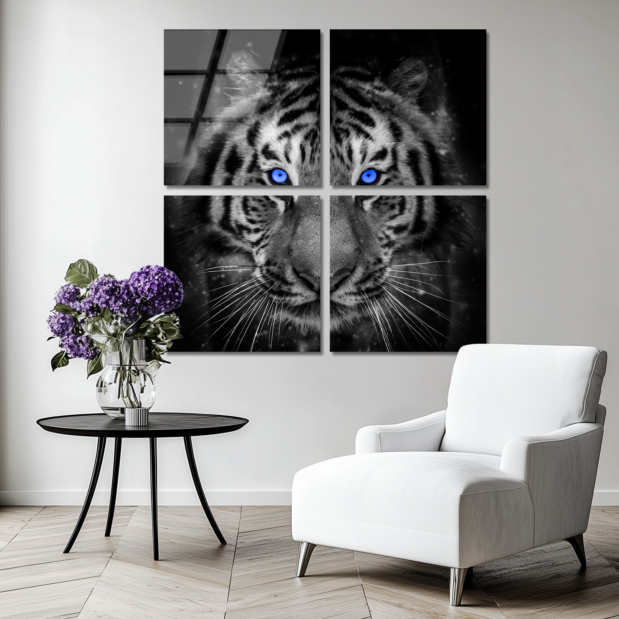 Mega Size Tiger Quadro | Premium HD Metal Wall Art