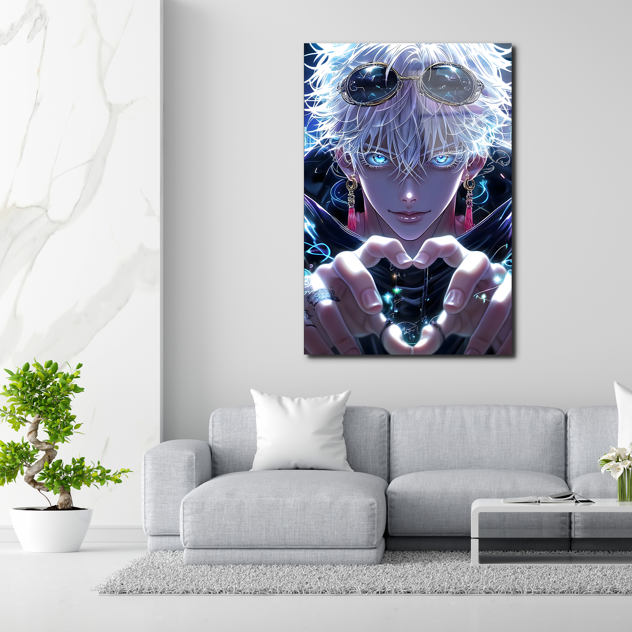 Gojo Satoru: Unstoppable Power | Premium HD Metal Wall Art