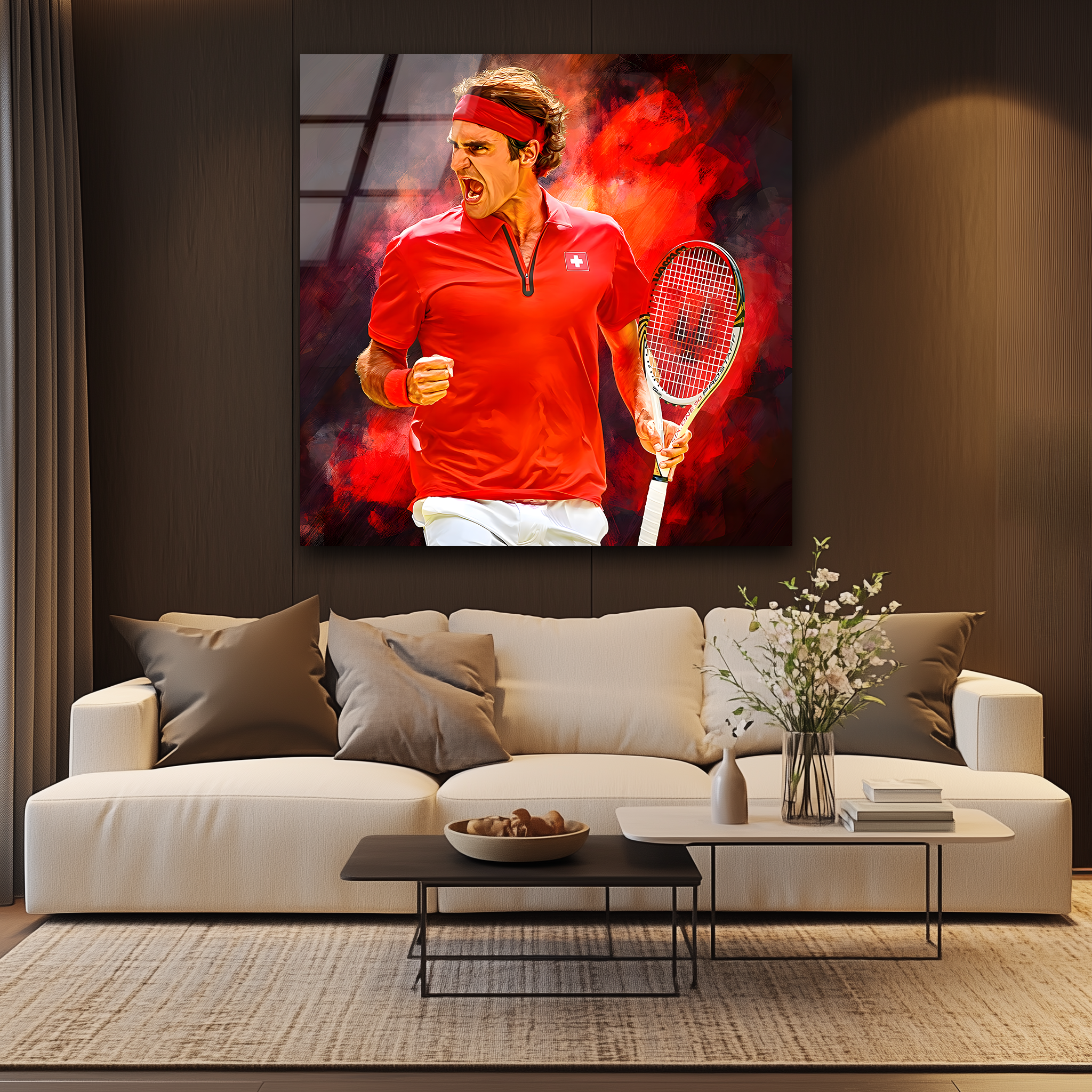 Roger Federer: The Maestro | Premium HD Metal Wall Art