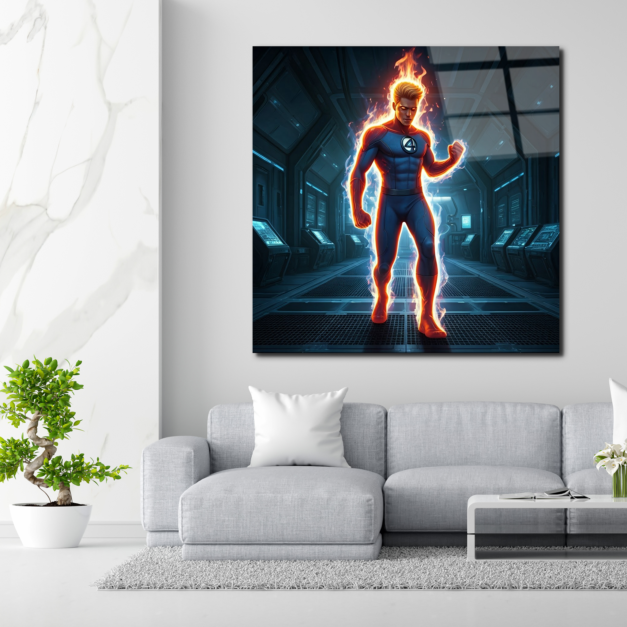 Johnny Storm | Premium HD Metal Wall Art