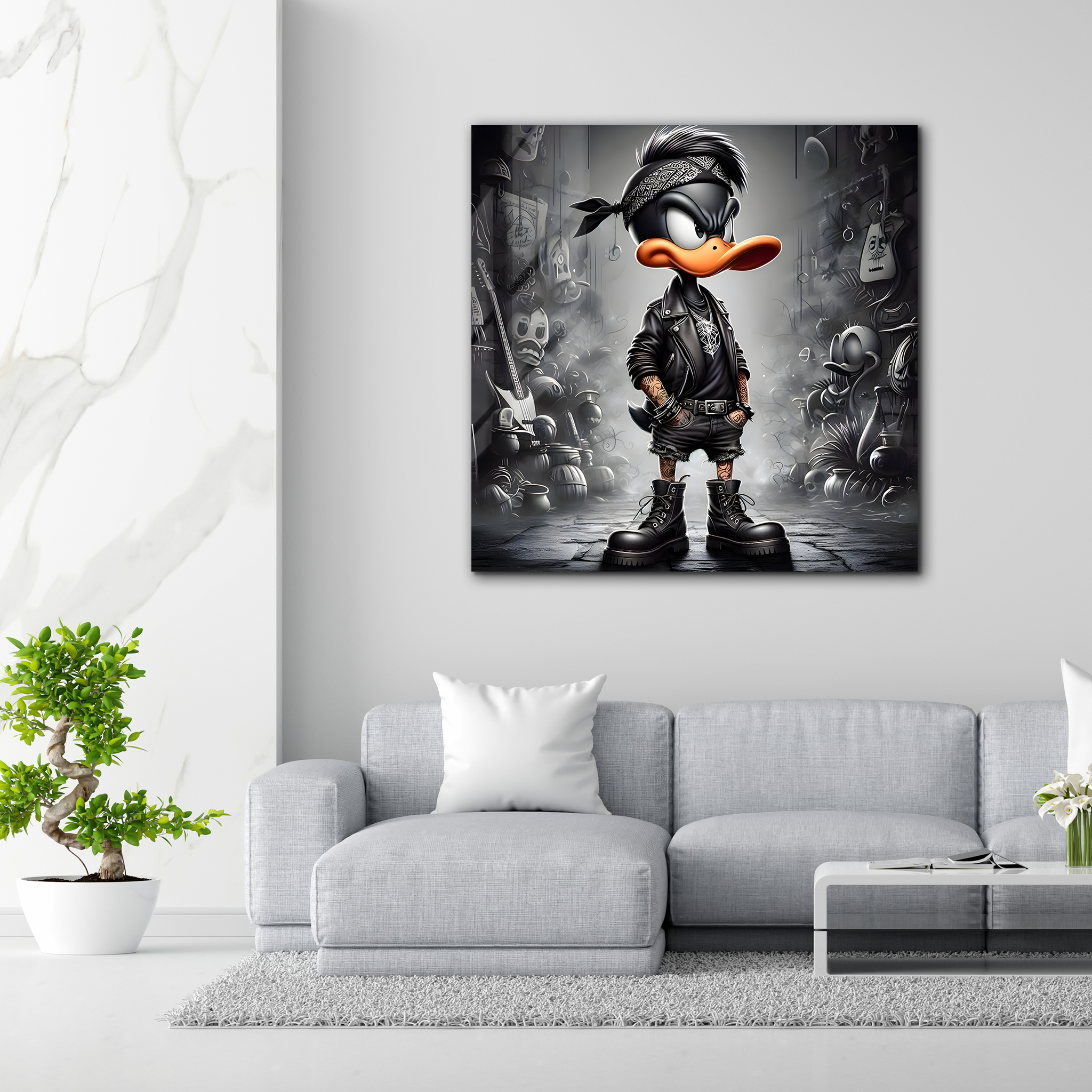 Angry Daffy Duck | Premium HD Metal Wall Art