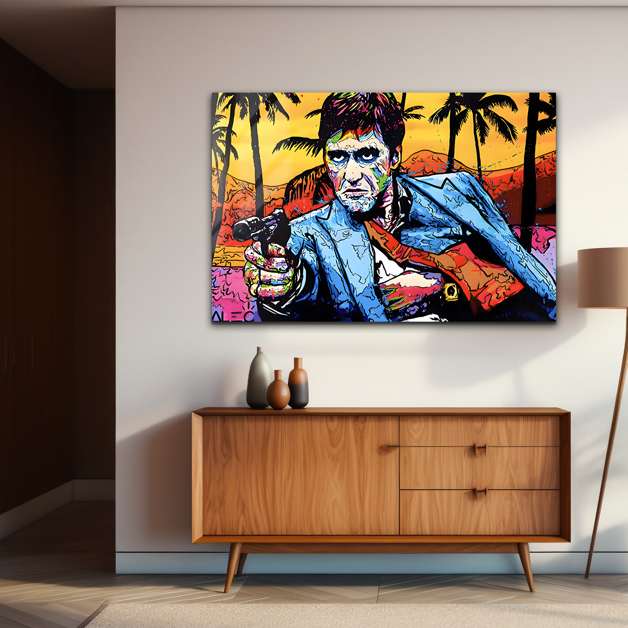 Tony Montana Graffiti Art | Premium HD Metal Wall Art - DezignArt