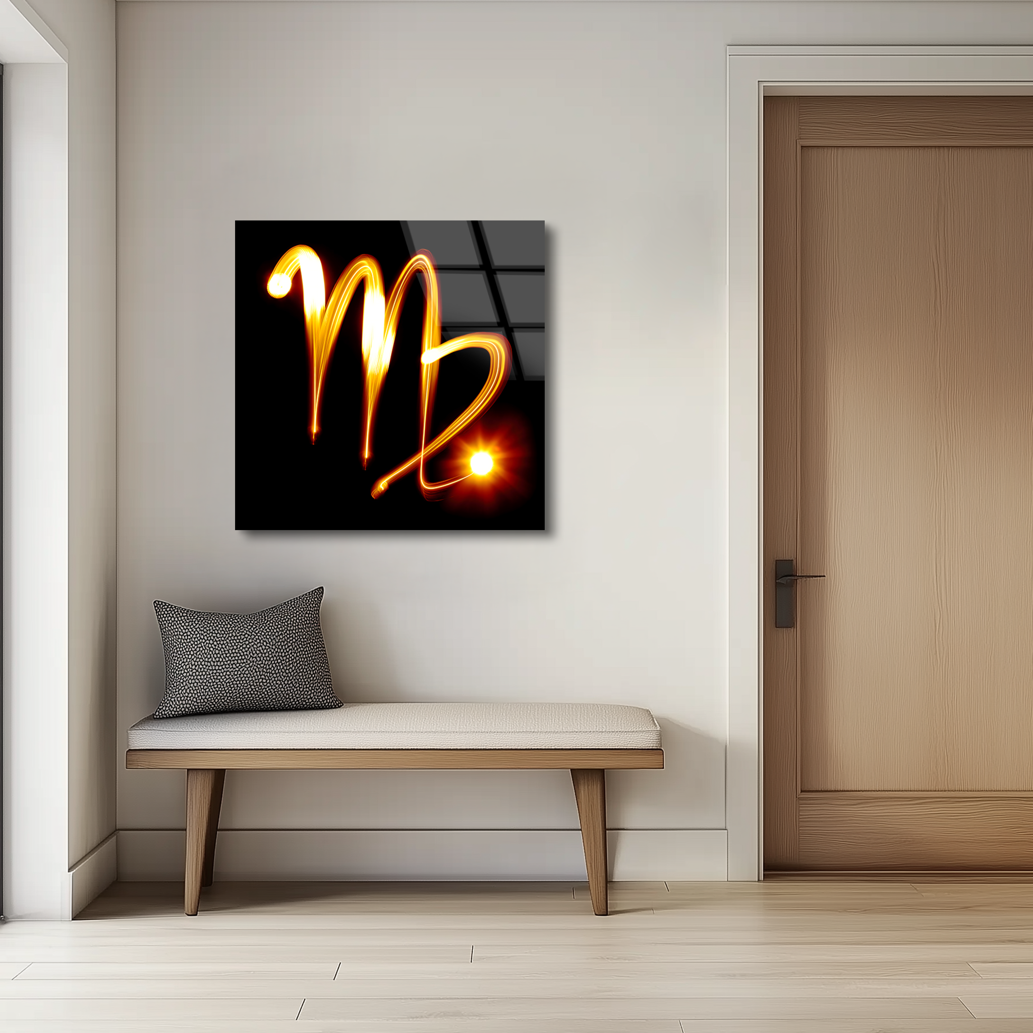 Virgo Zodiac Symbol | Premium HD Metal Wall Art