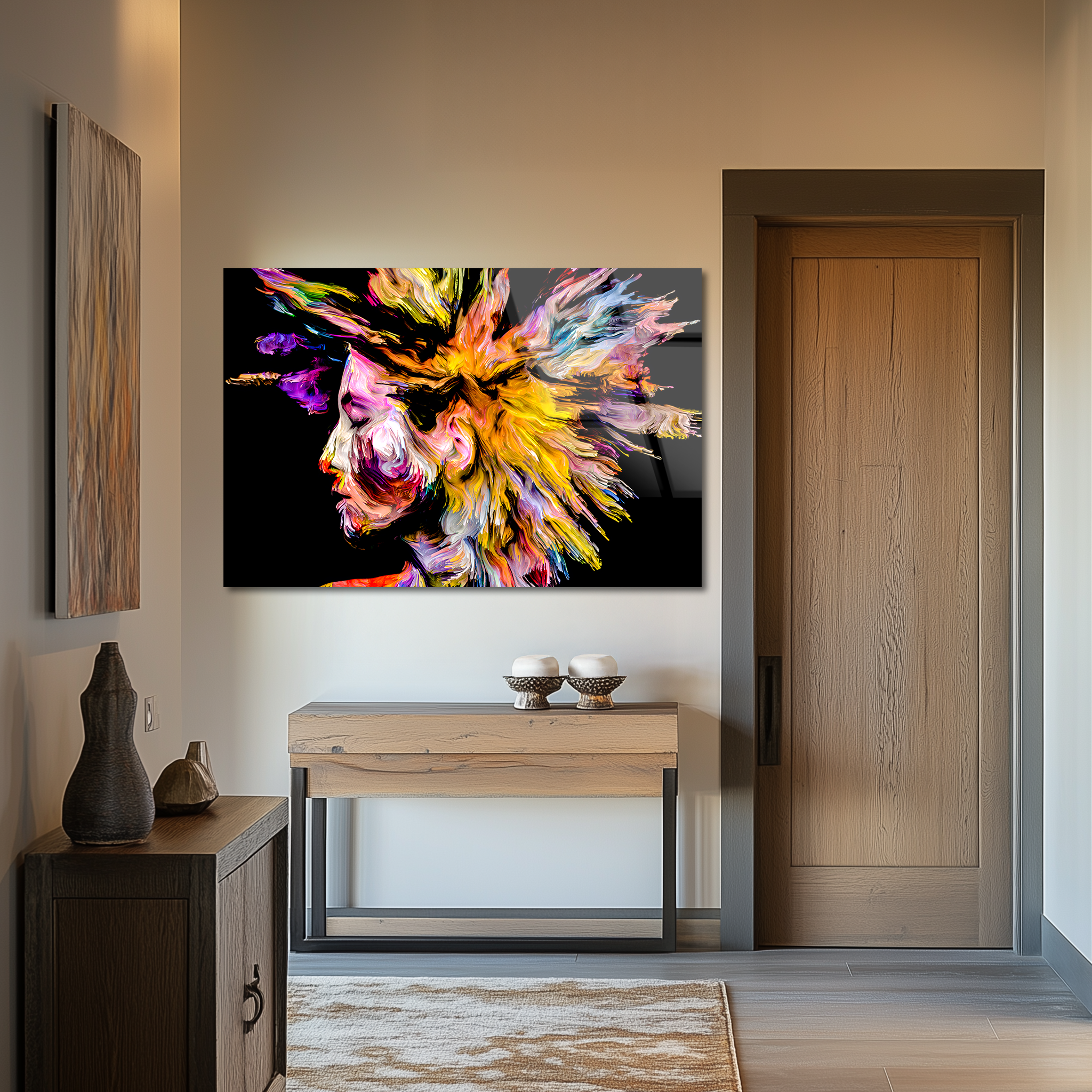 Face of Color Portrait | Premium HD Metal Wall Art