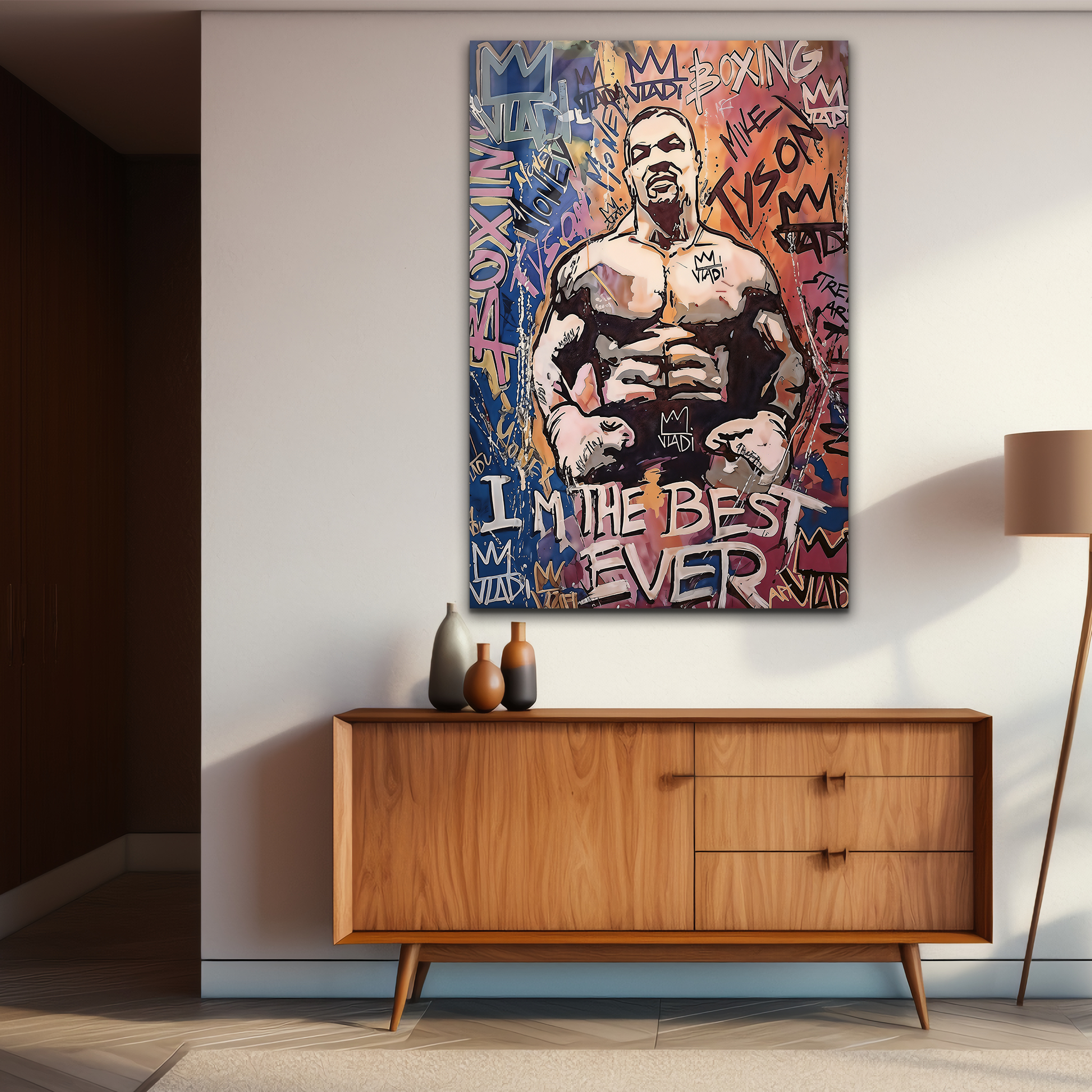 Mike Tyson Painting | Premium HD Metal Wall Art