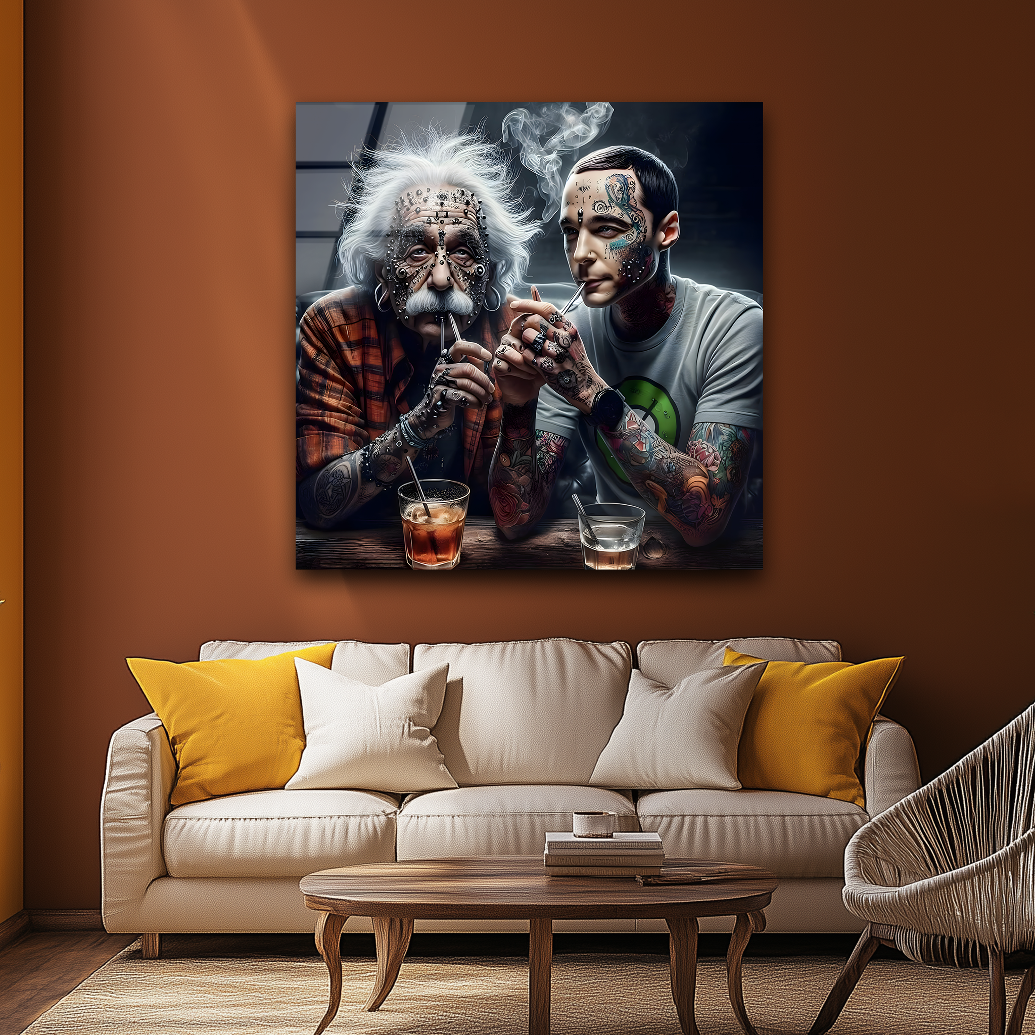 The Genius Duo | Premium HD Metal Wall Art