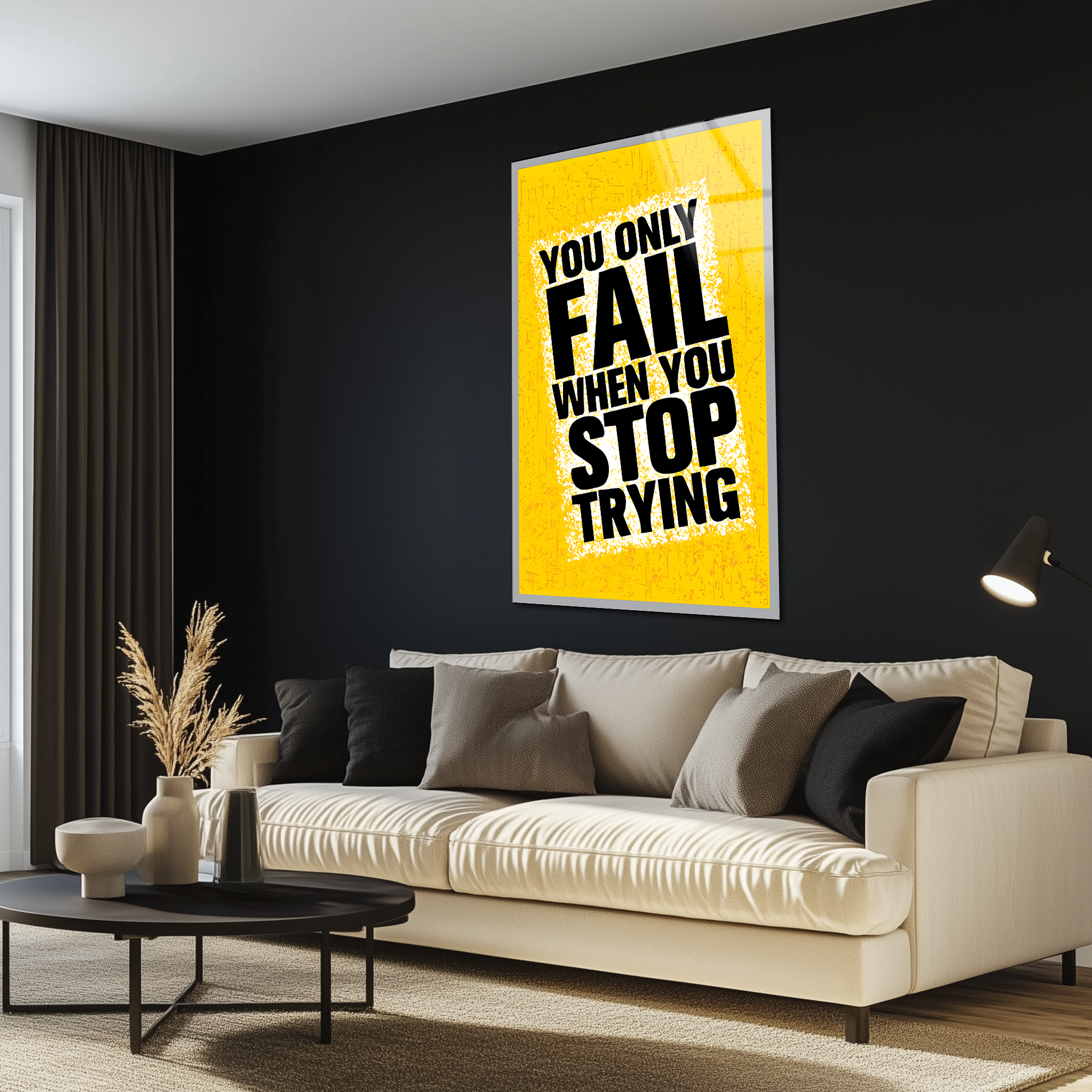 Never Stop Trying | Premium HD Metal Wall Art