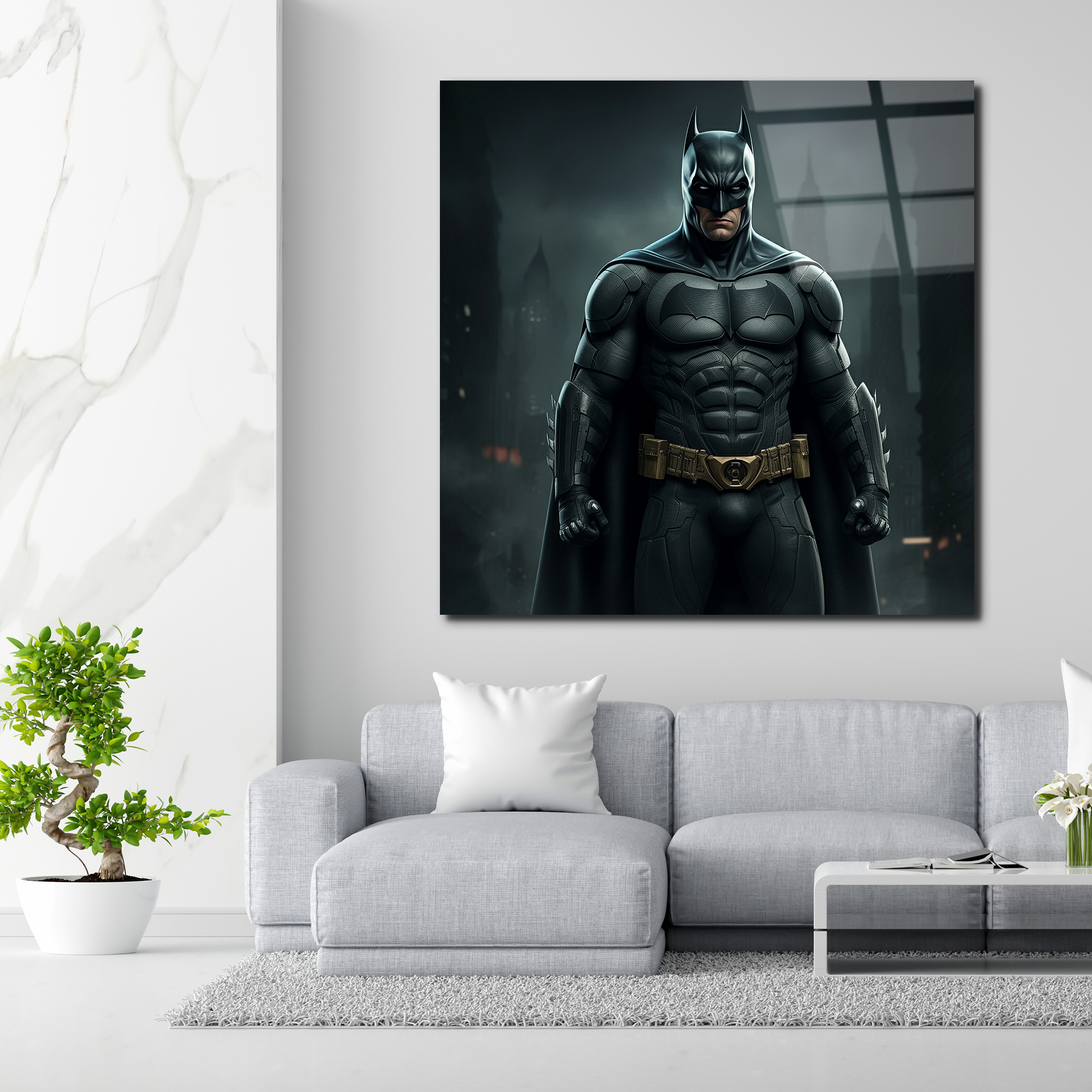 Batman Realistic Portrait | Premium HD Metal Wall Art