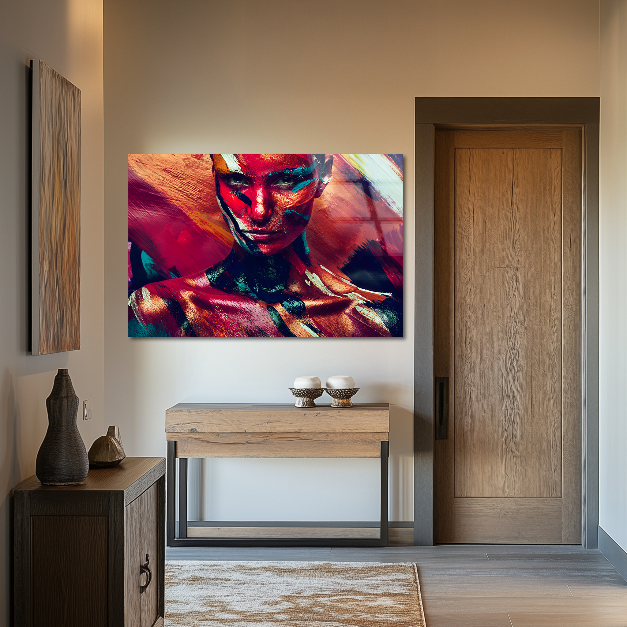 Vibrant Painted Beauty | Premium HD Metal Wall Art