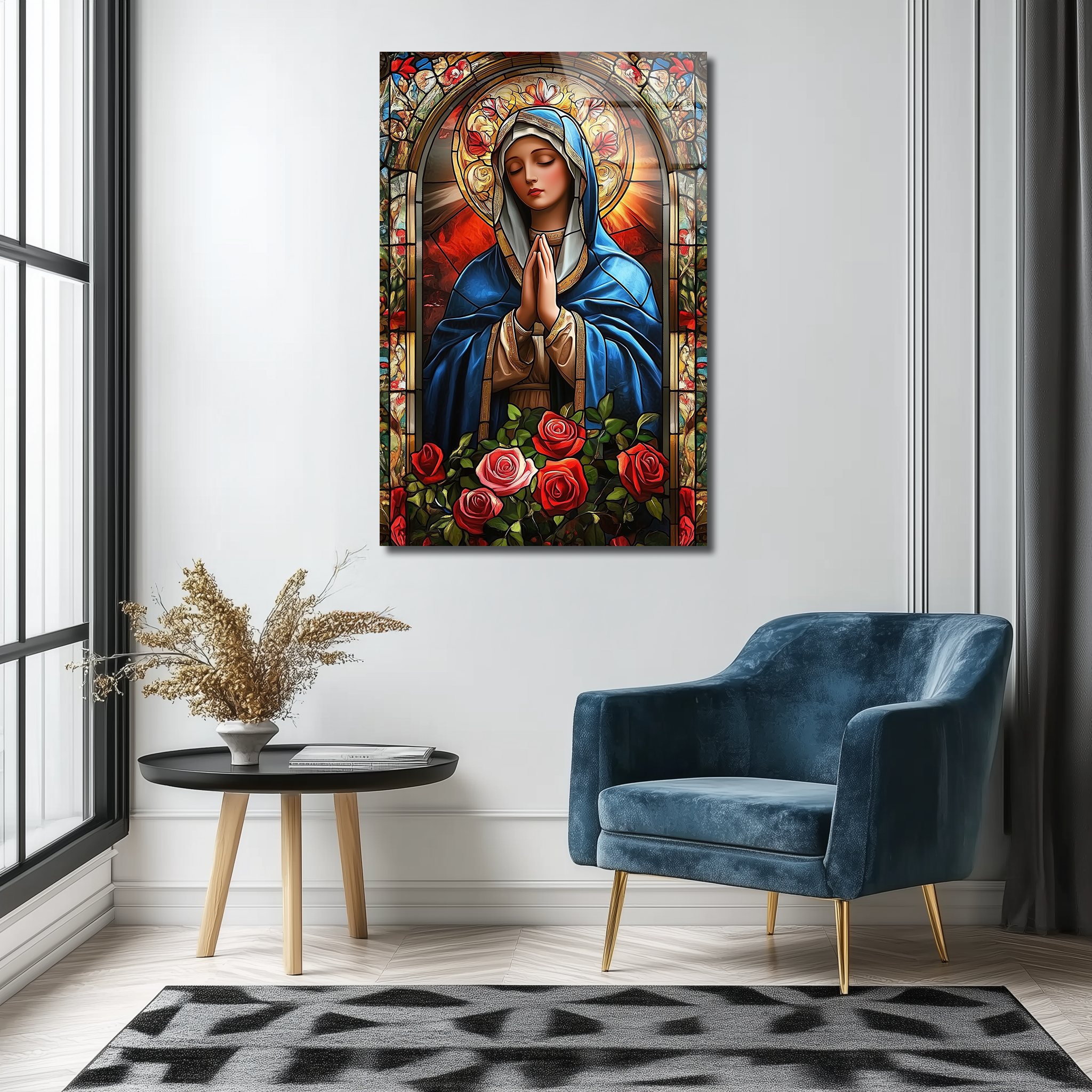 Sacred Heart of Mary | Premium HD Metal Wall Art