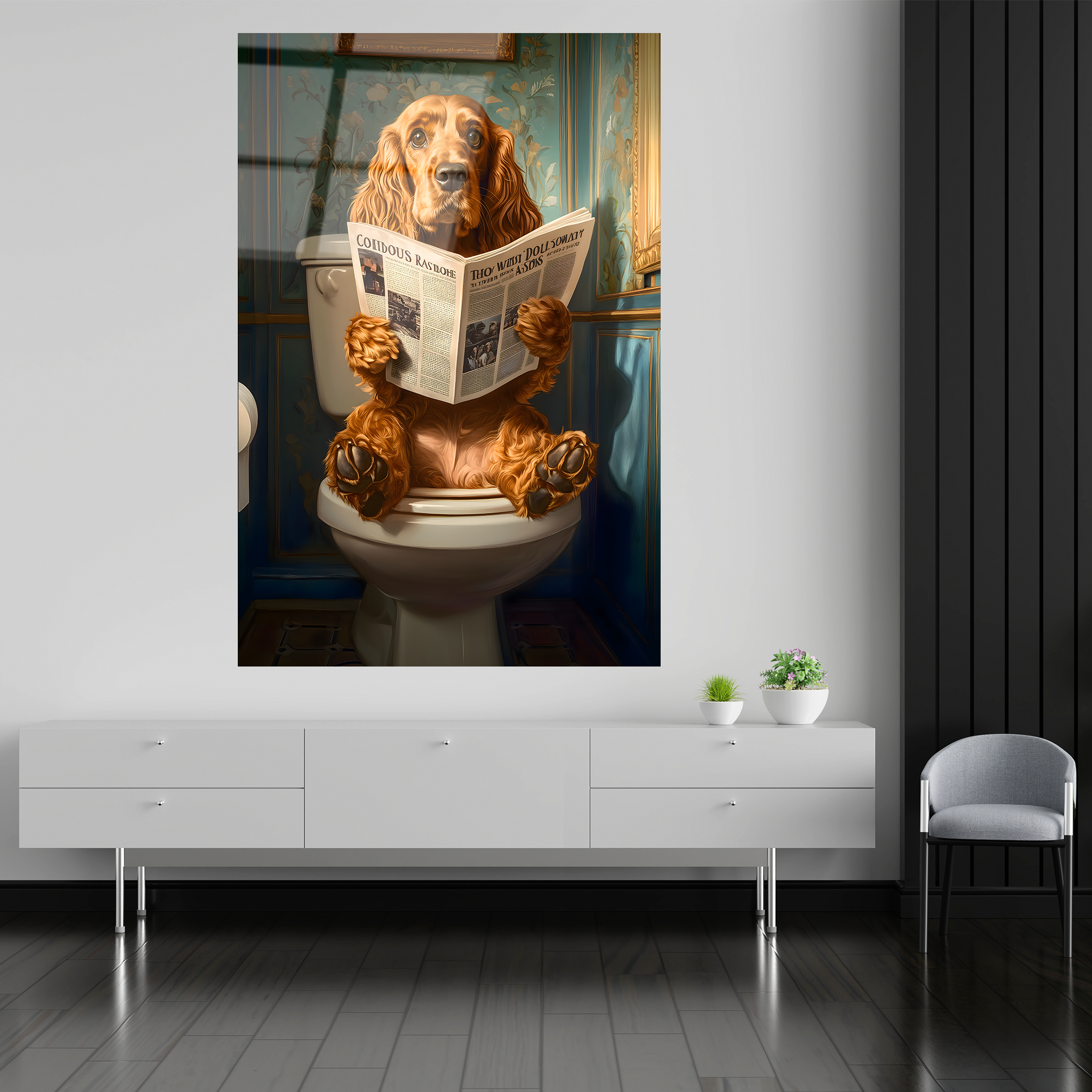 Adorable Cocker Spaniel | Premium HD Metal Wall Art