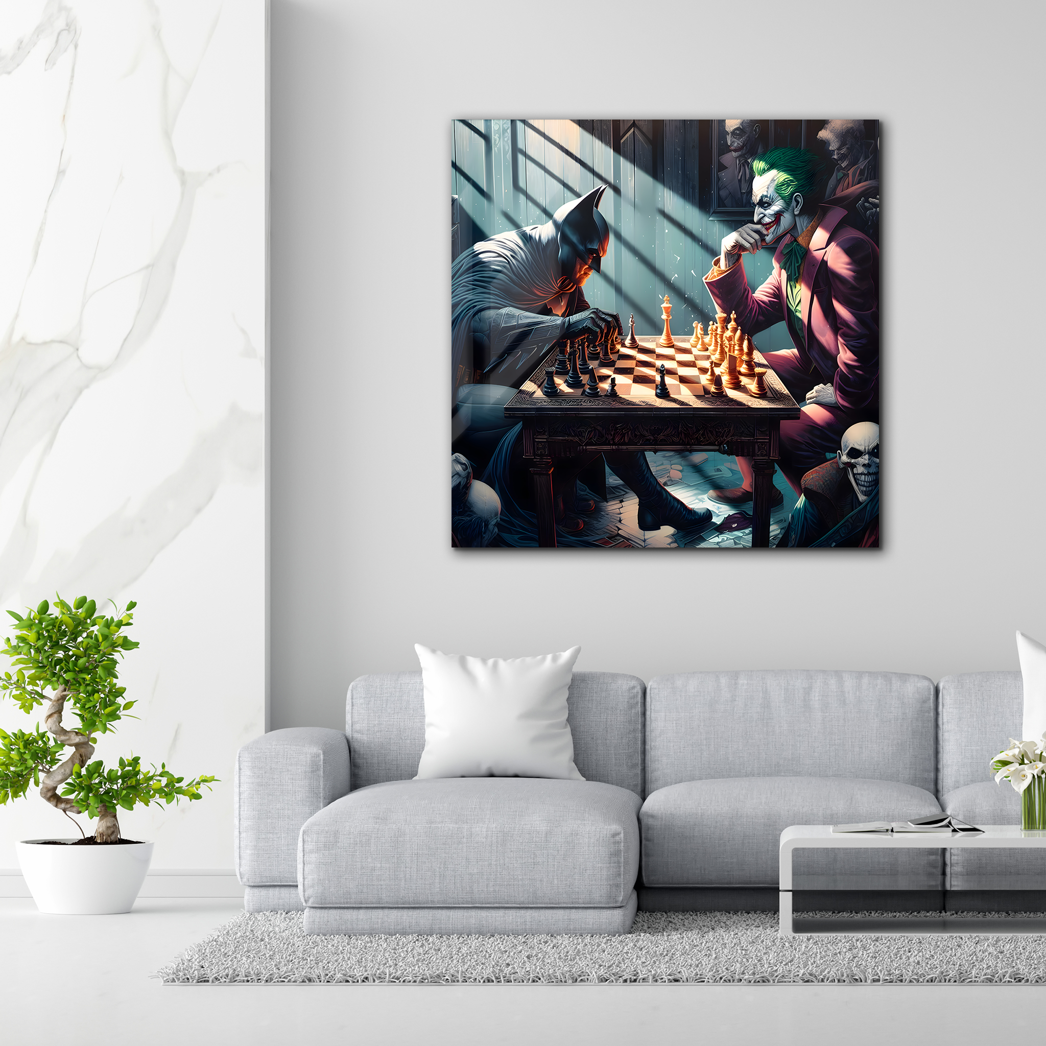 Joker vs. Batman: The Ultimate Face-Off | Premium HD Metal Wall Art