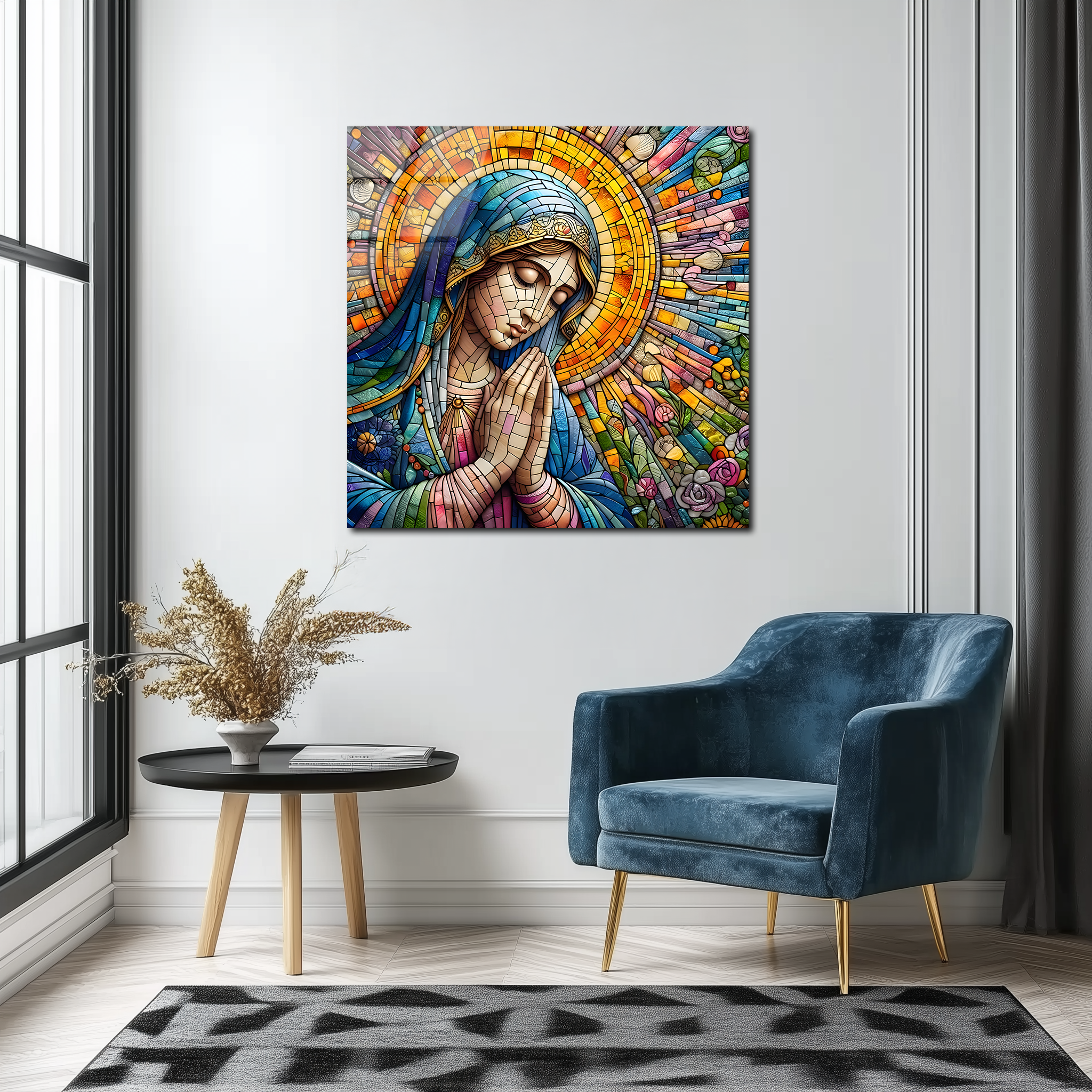 The Virgin Mary: A Symbol of Grace | Premium HD Metal Wall Art