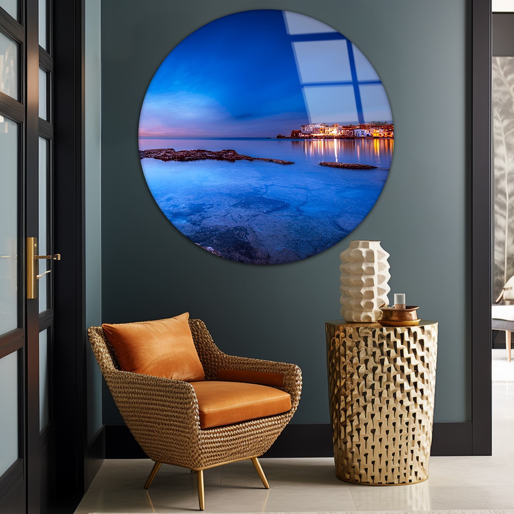 Batroun Coastal Sunset | Premium HD Round Wall Art