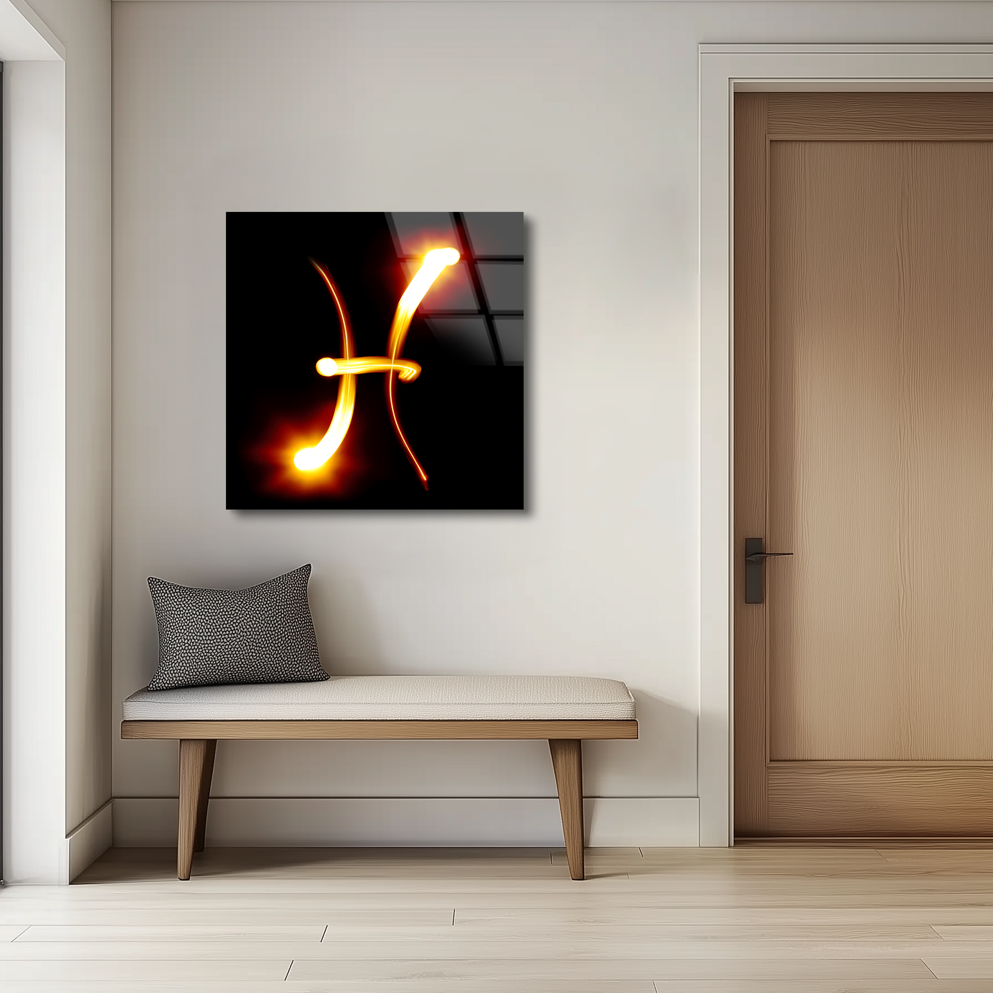 Pisces Zodiac Symbol | Premium HD Metal Wall Art