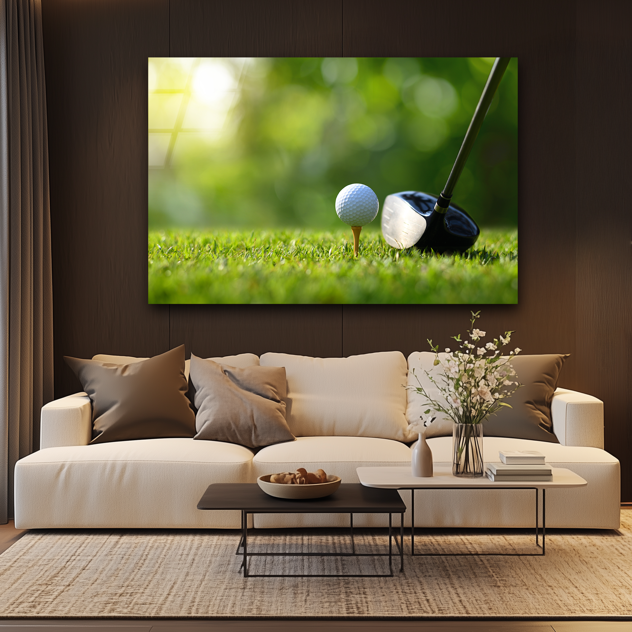 Golf Tee-Off Moment | Premium HD Metal Wall Art