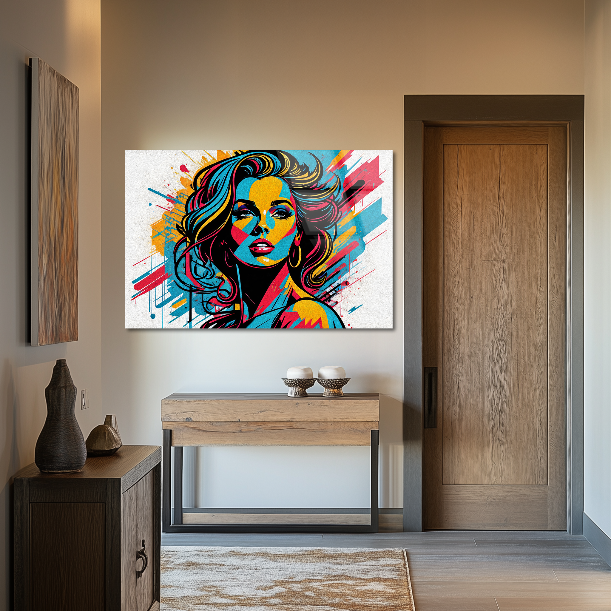 Urban Chic Portrait | Premium HD Metal Wall Art