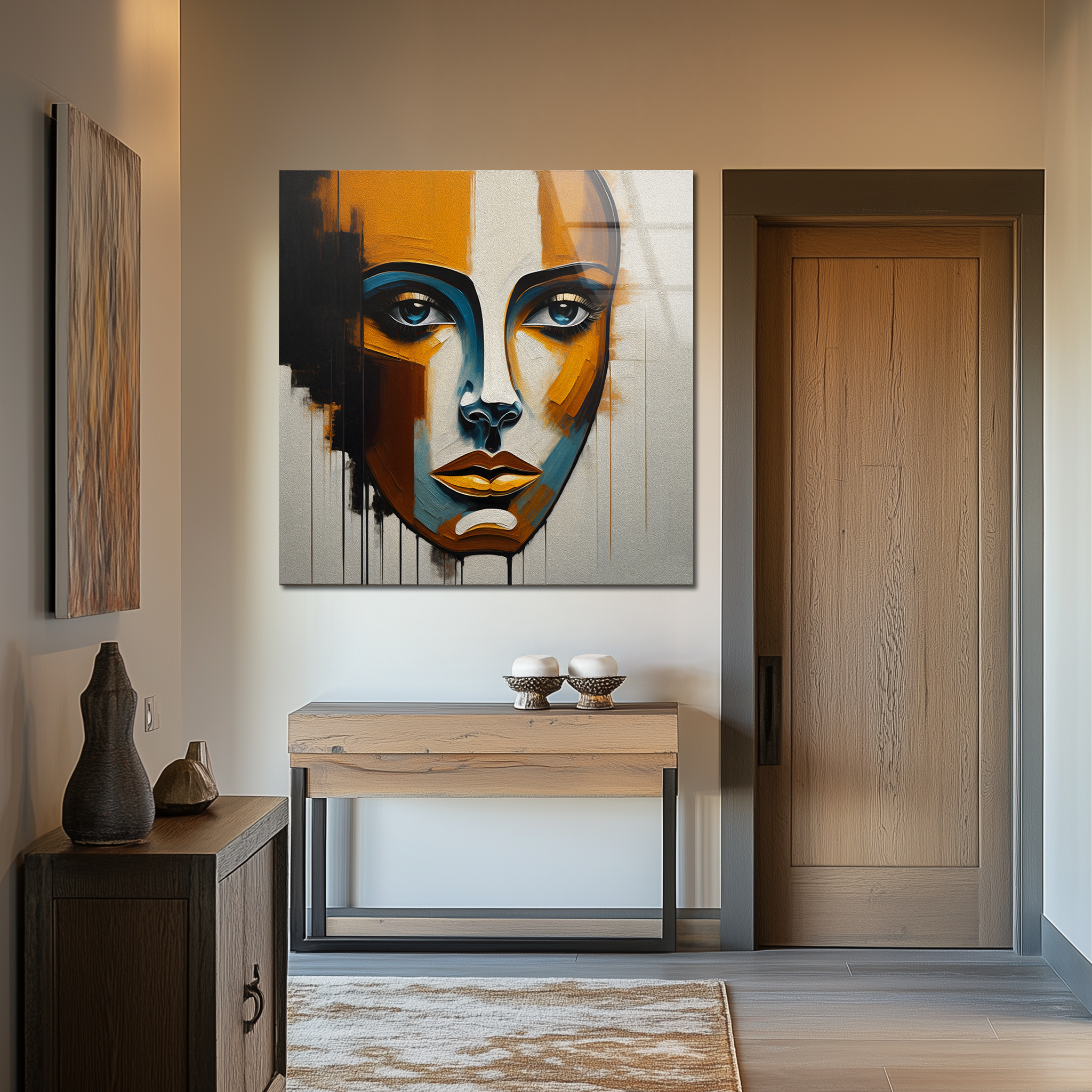 Vibrant Abstract Portrait | Premium HD Metal Wall Art