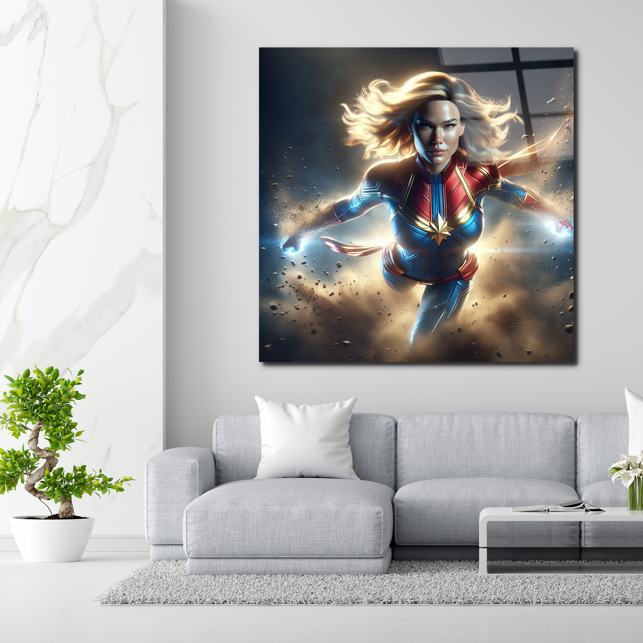 Captain Marvel | Premium HD Metal Wall Art