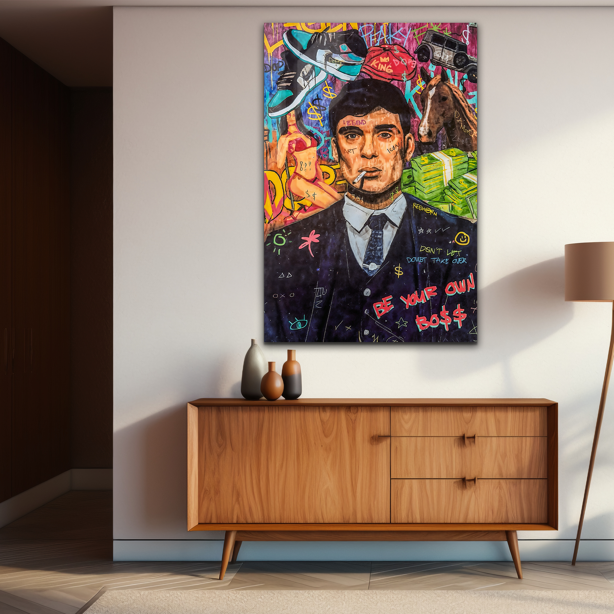 Tommy Shelby Painting | Premium HD Metal Wall Art