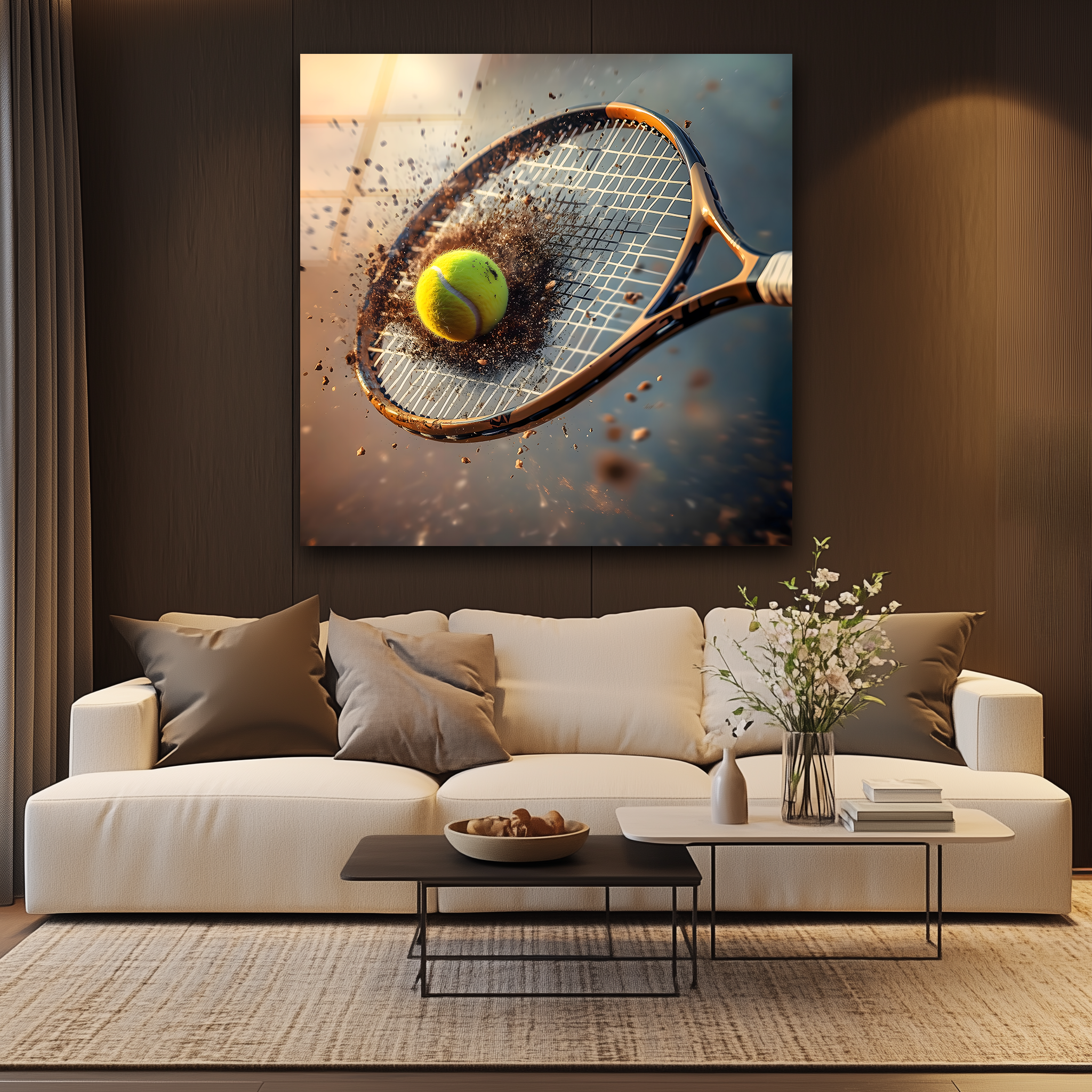 Tennis Racket | Premium HD Metal Wall Art
