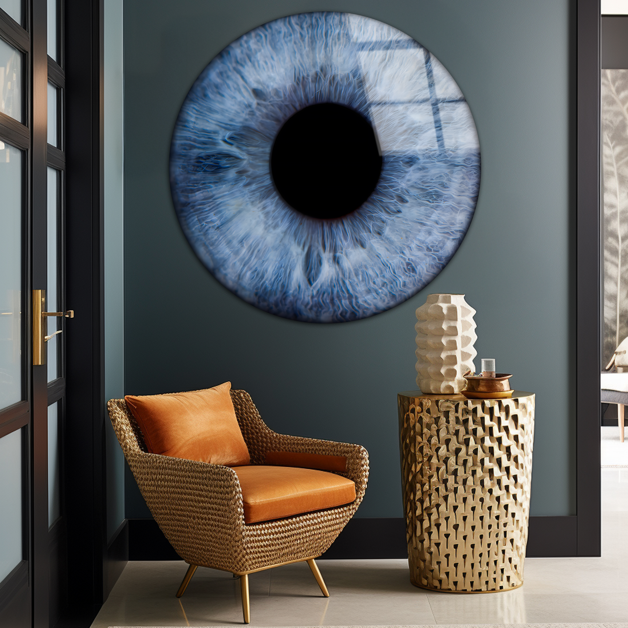 Round Eye Close-Up | Premium HD Metal Wall Art