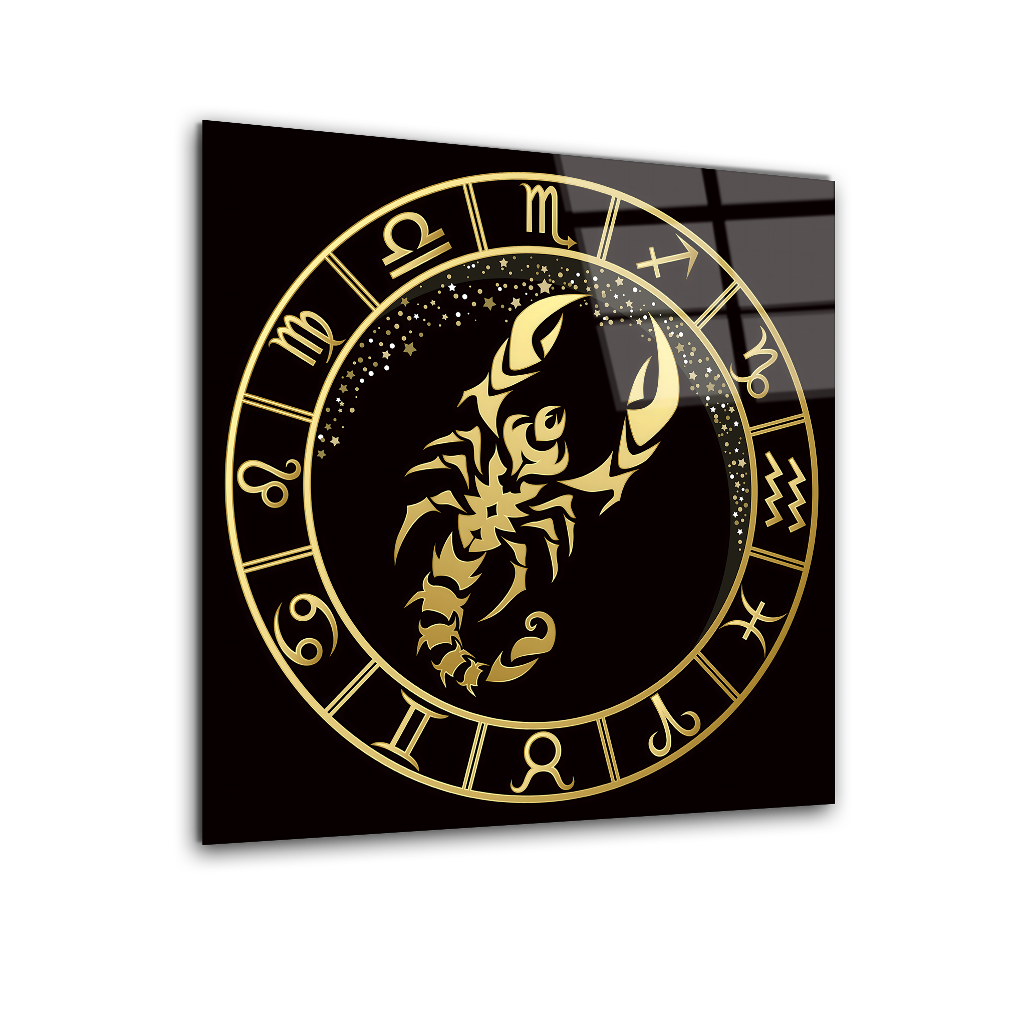 Scorpio Black & Gold | Premium HD Metal Wall Art