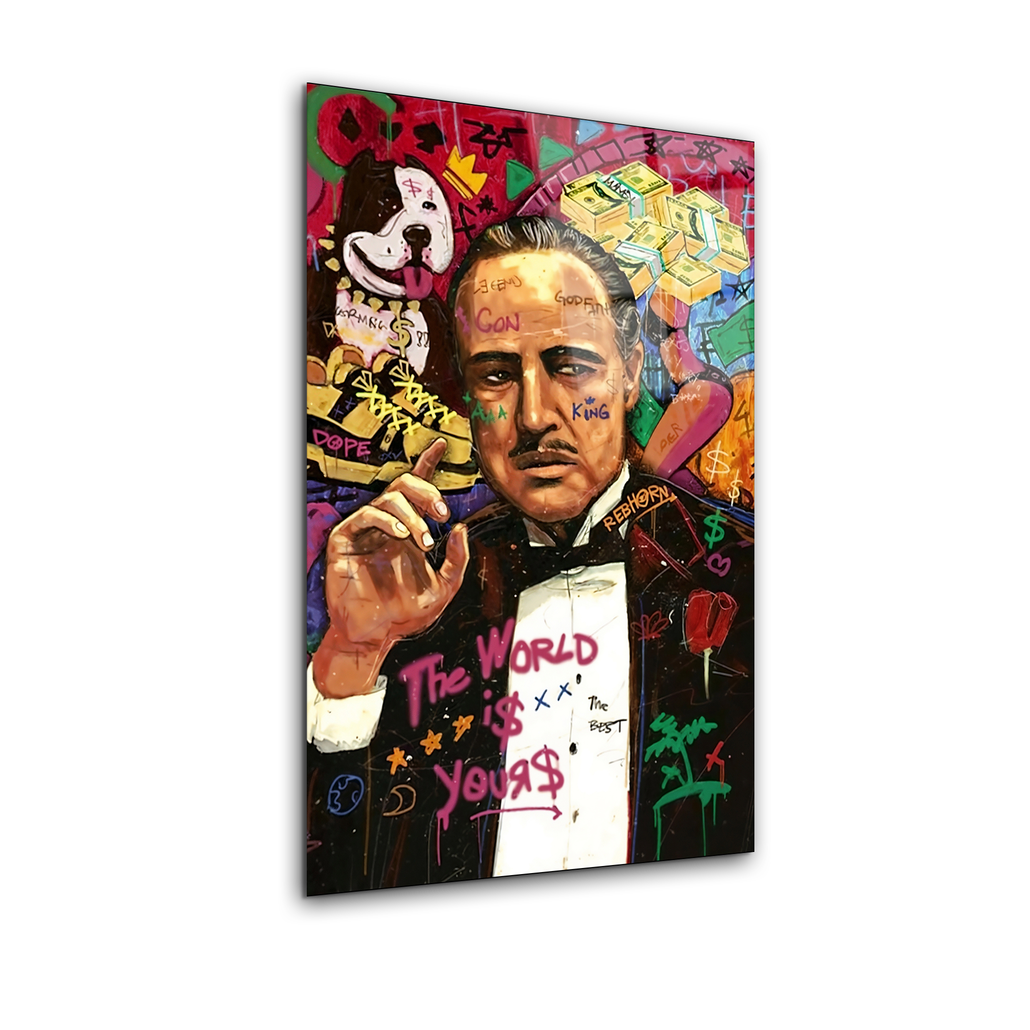 Marlon Brando Painting | Premium HD Metal Wall Art