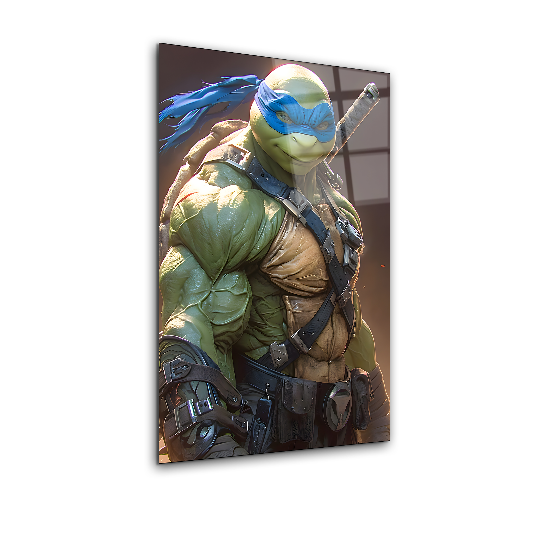 Leonardo: The Steadfast Ninja Leader | Premium HD Metal Wall Art