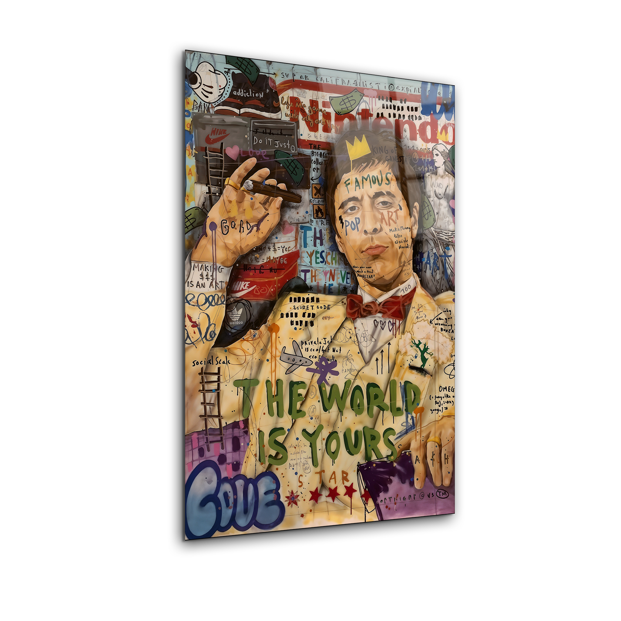 Tony Montana Painting | Premium HD Metal Wall Art