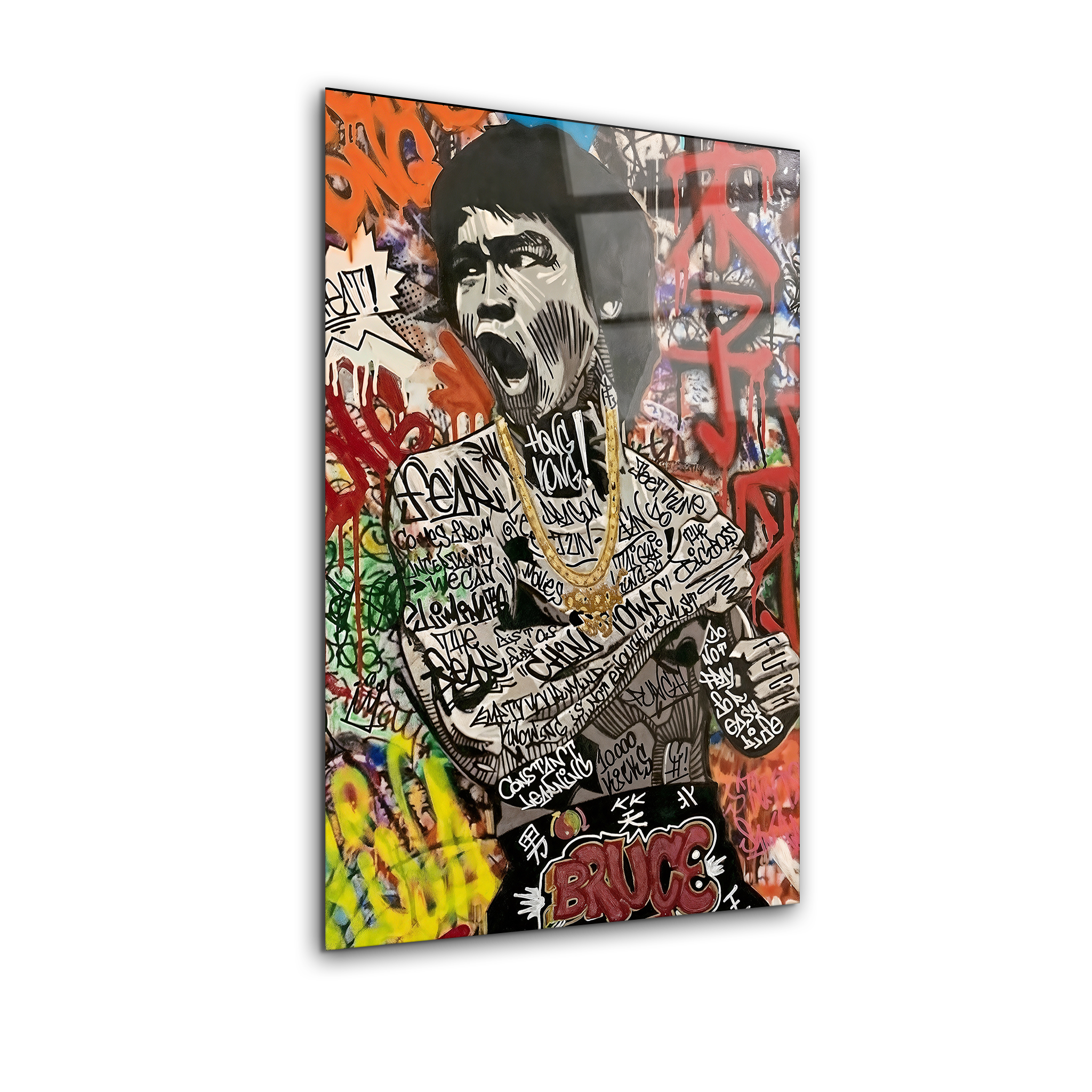 Bruce Lee Painting | Premium HD Metal Wall Art