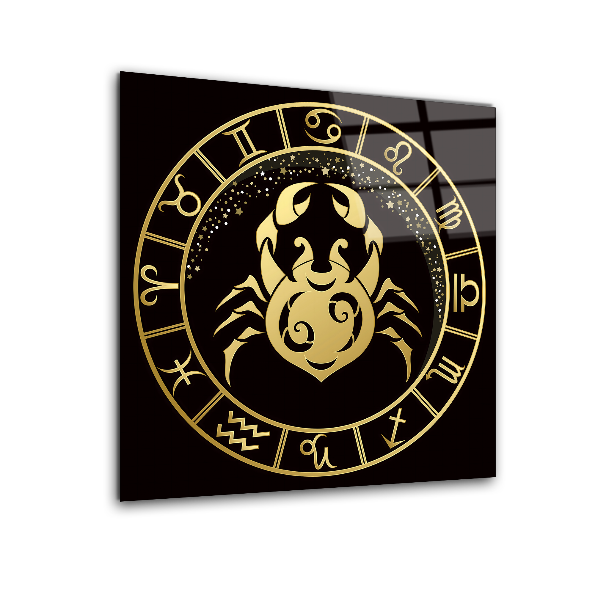 Cancer Black & Gold | Premium HD Metal Wall Art