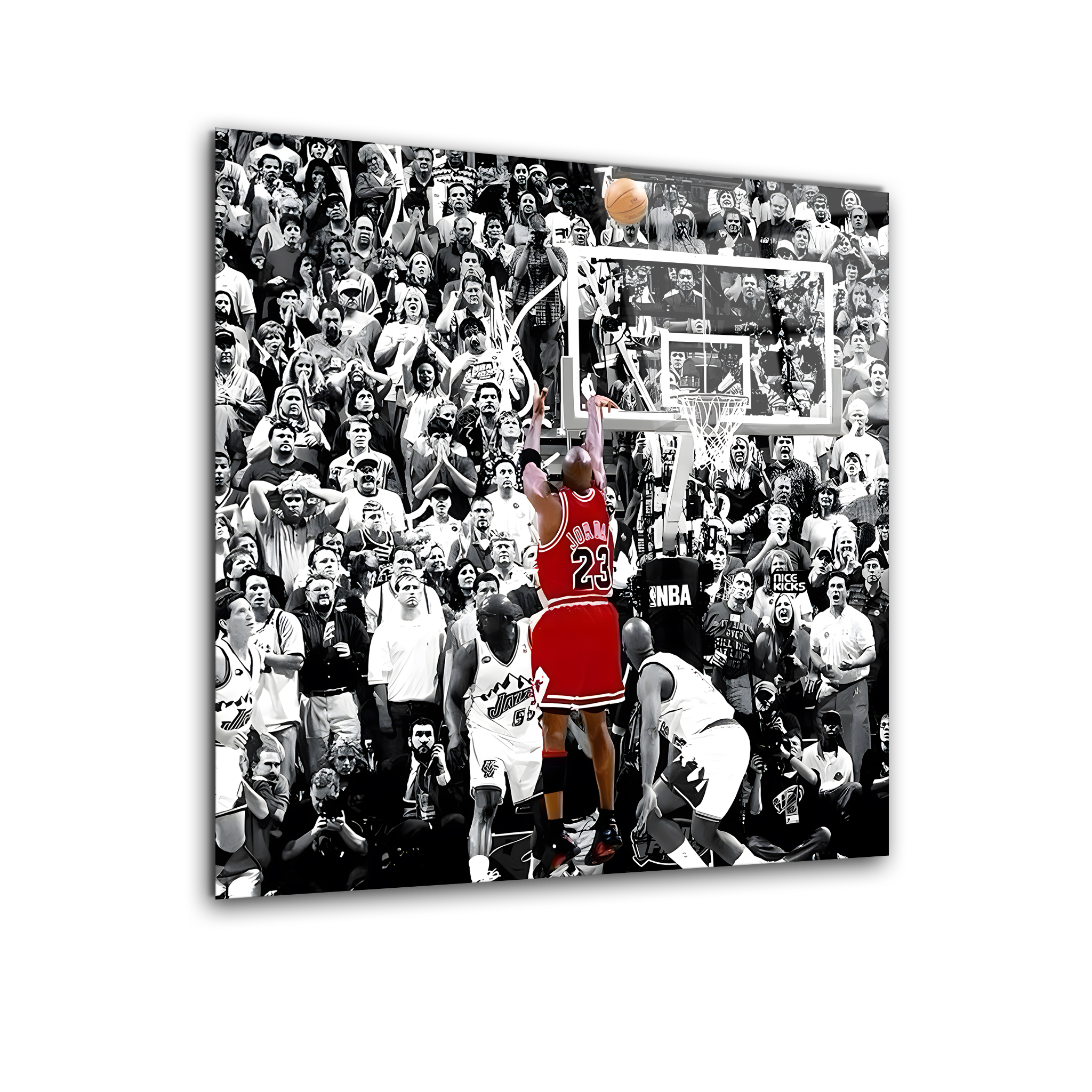 Michael Jordan Shooting | Premium HD Metal Wall Art