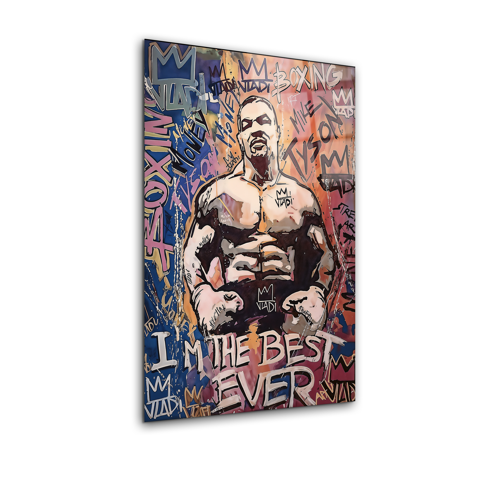 Mike Tyson Painting | Premium HD Metal Wall Art