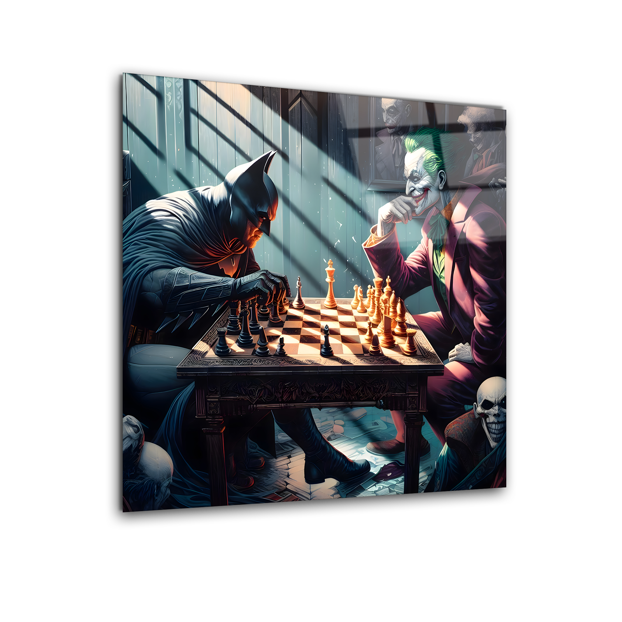 Joker vs. Batman: The Ultimate Face-Off | Premium HD Metal Wall Art