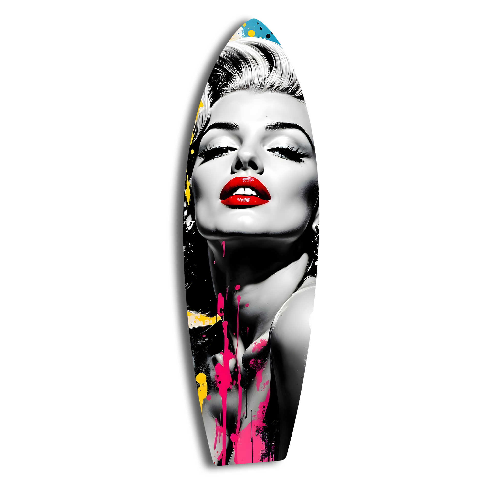 Marilyn Monroe Surfboard | Premium HD Metal Wall Art