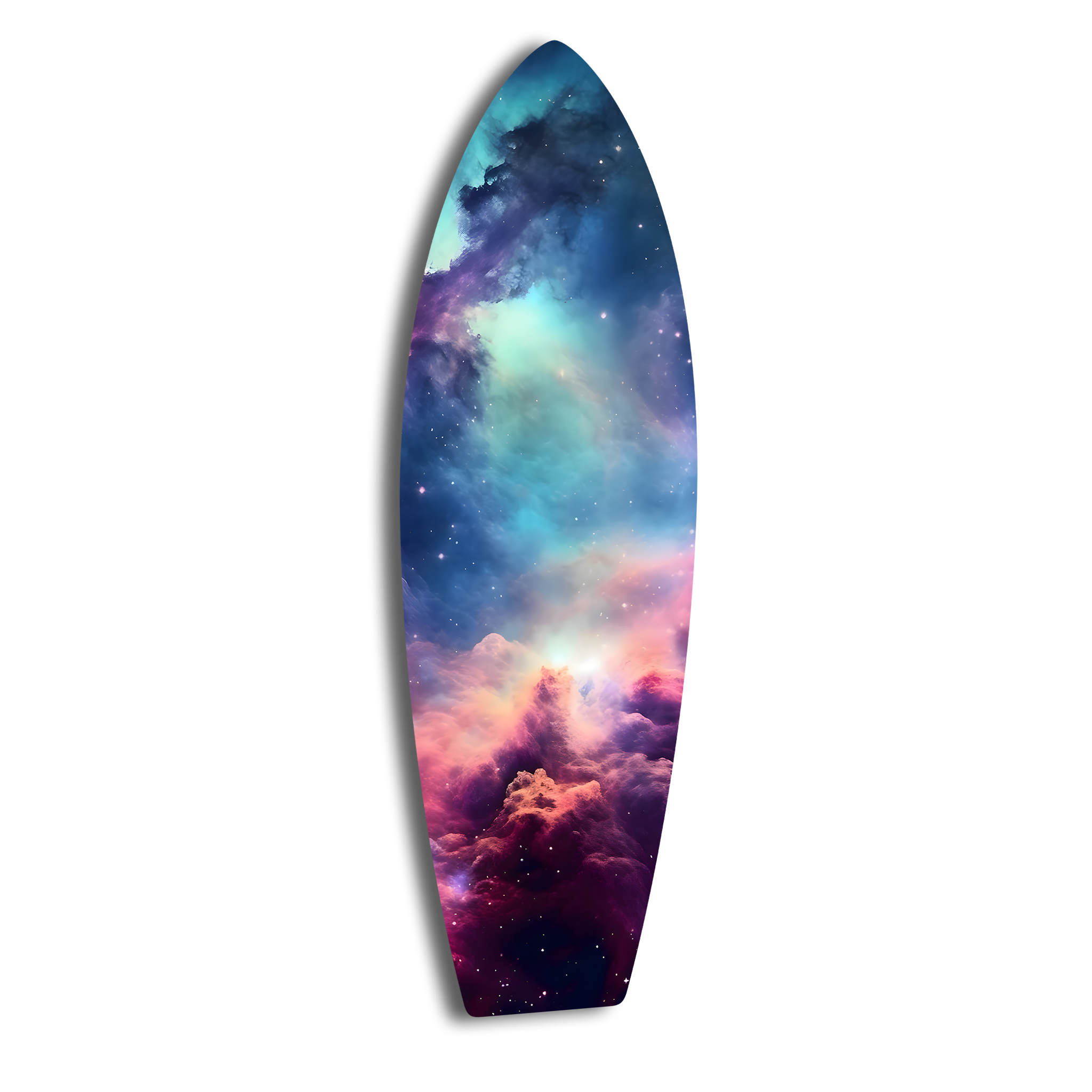 Space Surfboard | Premium HD Metal Wall Art