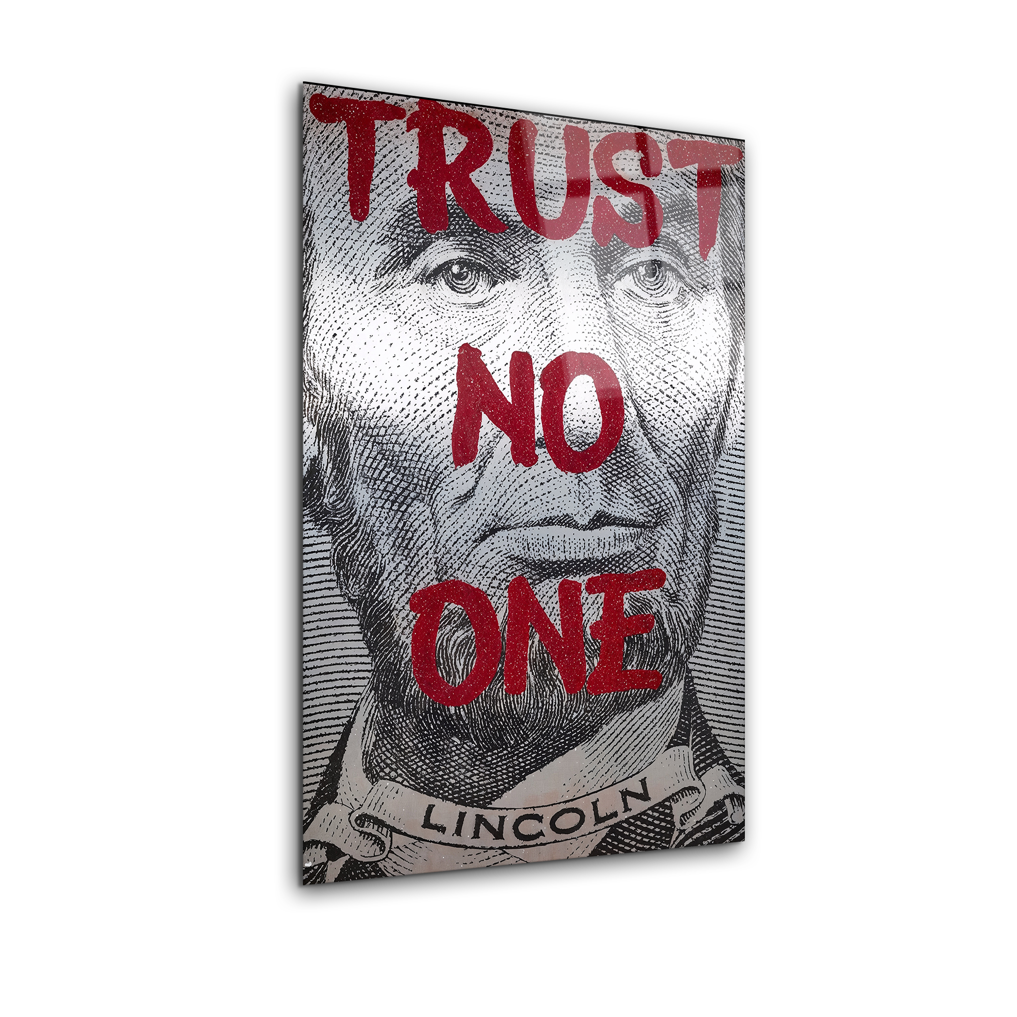 Abraham Lincoln Trust No One Painting | Premium HD Metal Wall Art