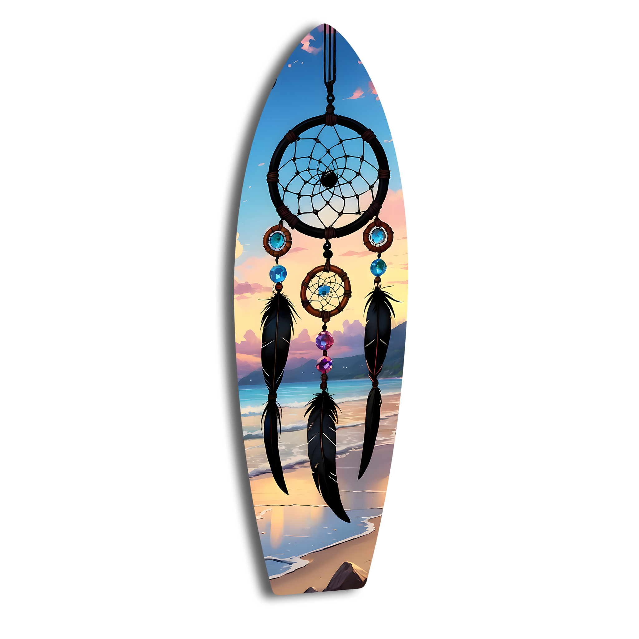 Dreamcatcher by the Sea Surfboard | Premium HD Metal Wall Art