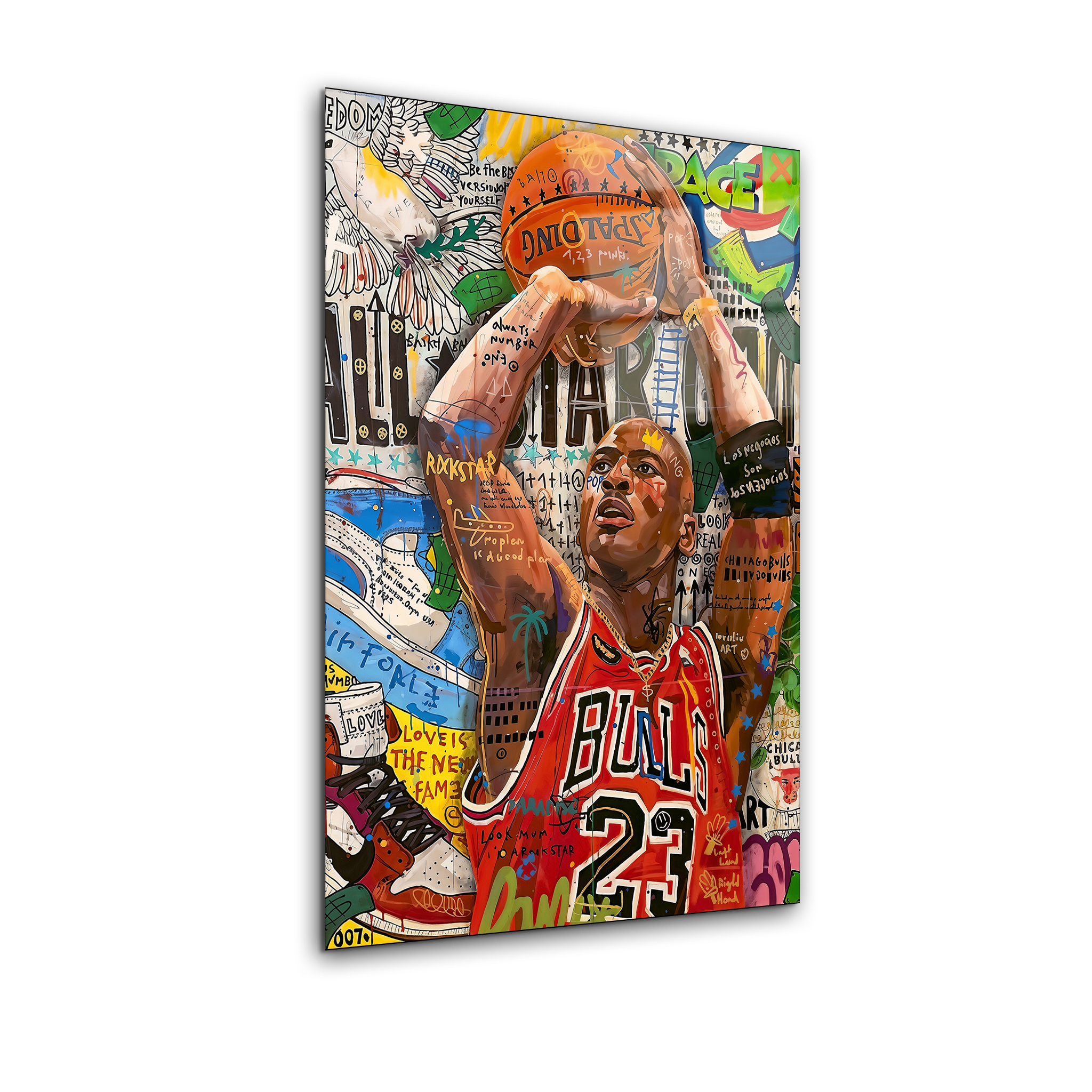 The Air of Greatness: Michael Jordan Shooting | Premium HD Metal Wall Art