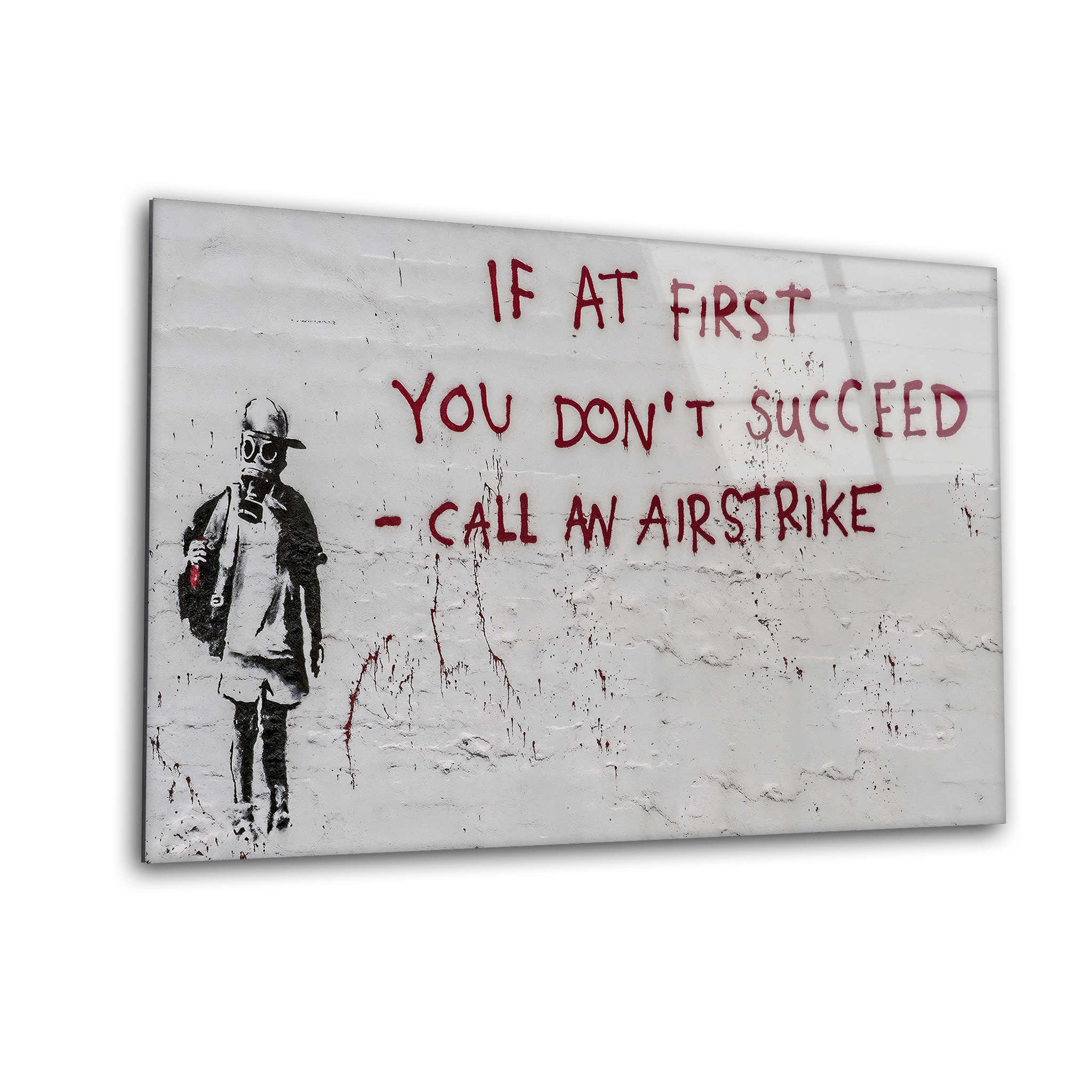 Banksy "Call an Airstrike" | Premium HD Metal Wall Art - DezignArt