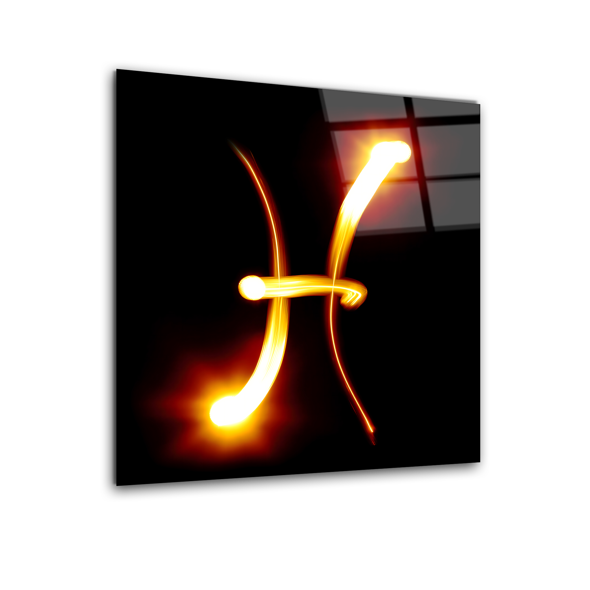 Pisces Zodiac Symbol | Premium HD Metal Wall Art