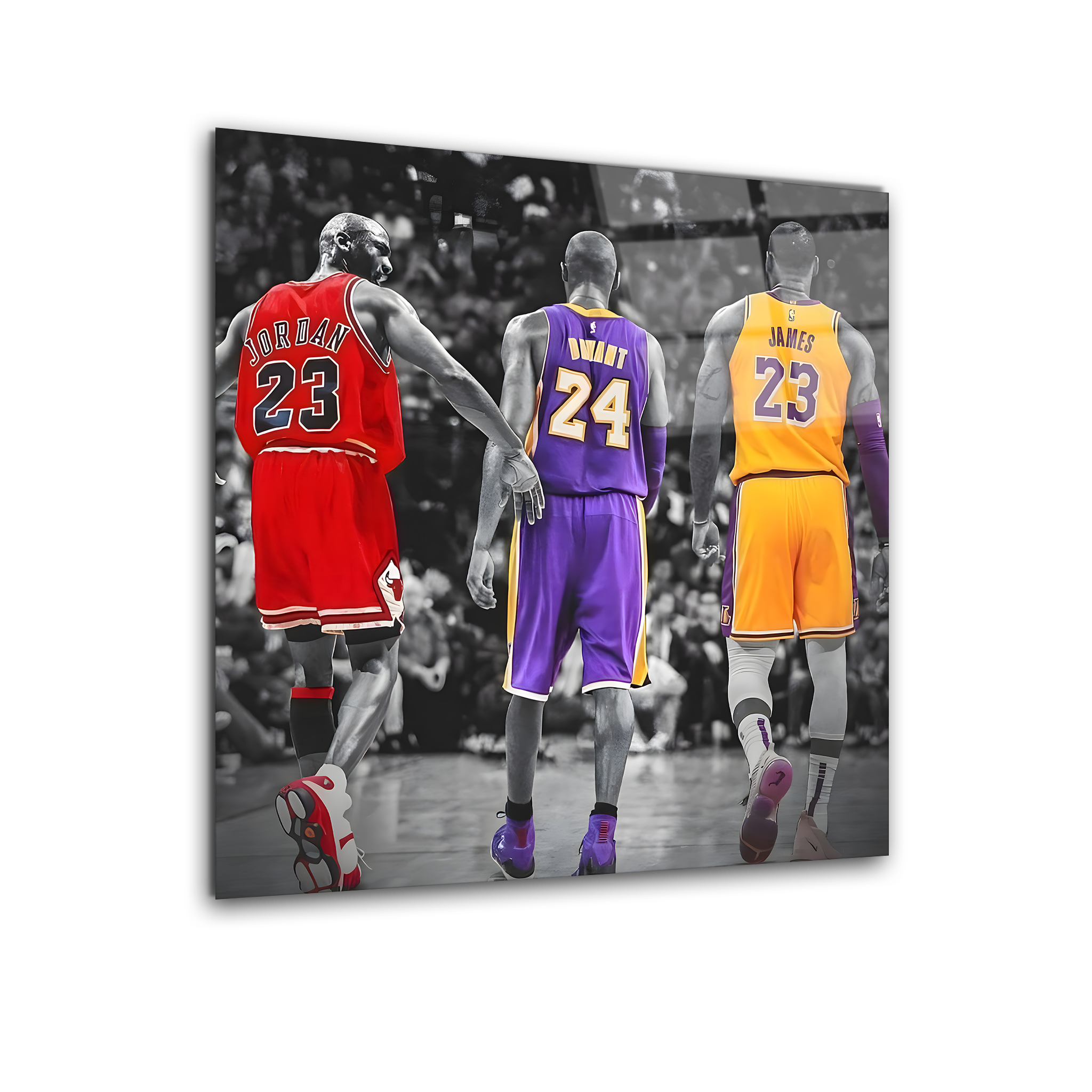 The GOAT Trilogy: MJ, Kobe, LeBron | Premium HD Metal Wall Art